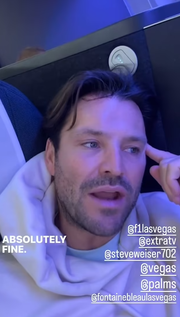 Mark Wright speaking from his flight home from Vegas