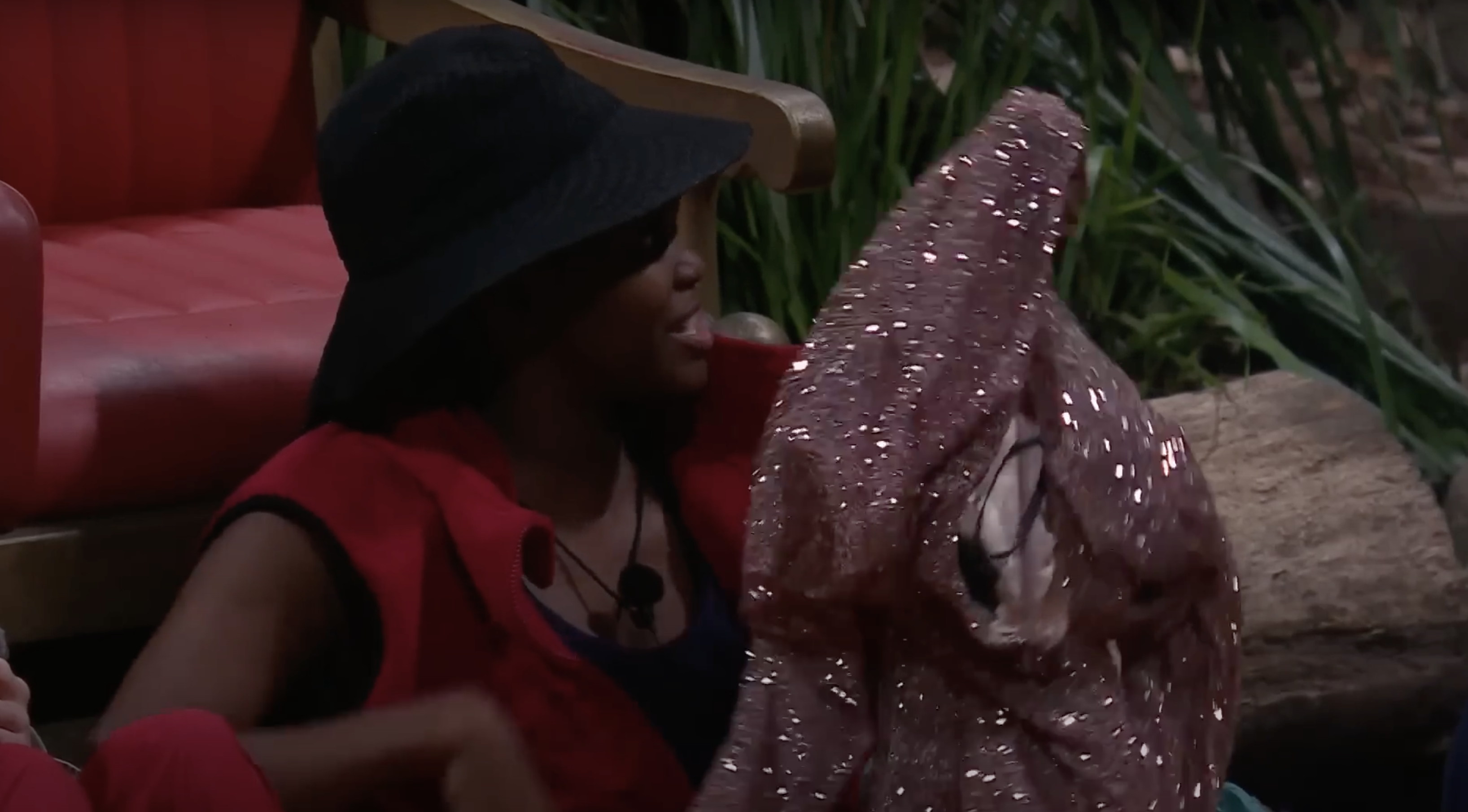 Oti Mabuse found a sparkly pink dress in her backpack.