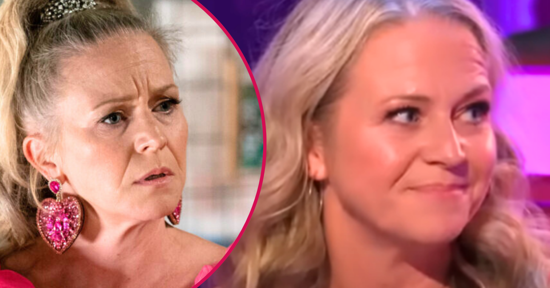 EastEnders' Kellie Bright, in a bubble is Linda Carter