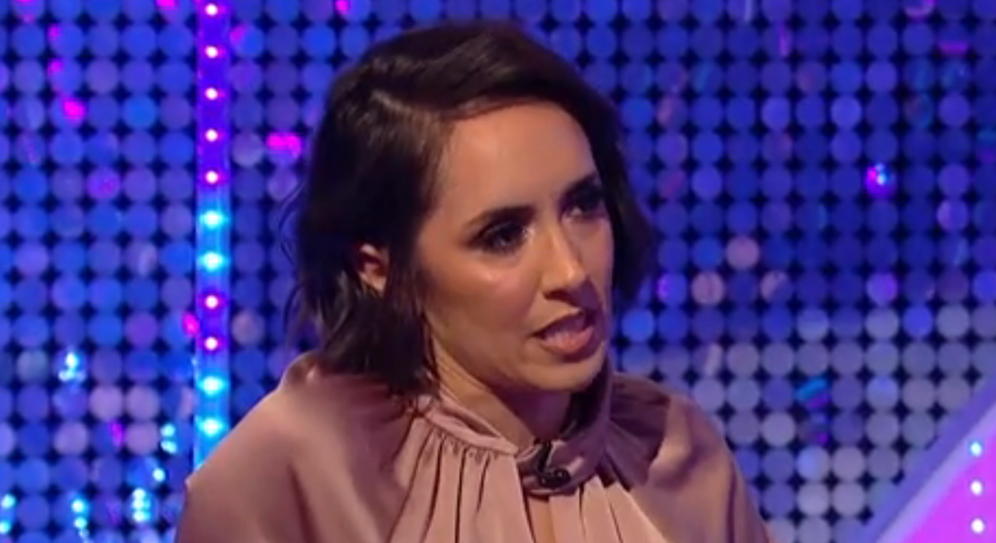 Janette Manrara talking on It Takes Two