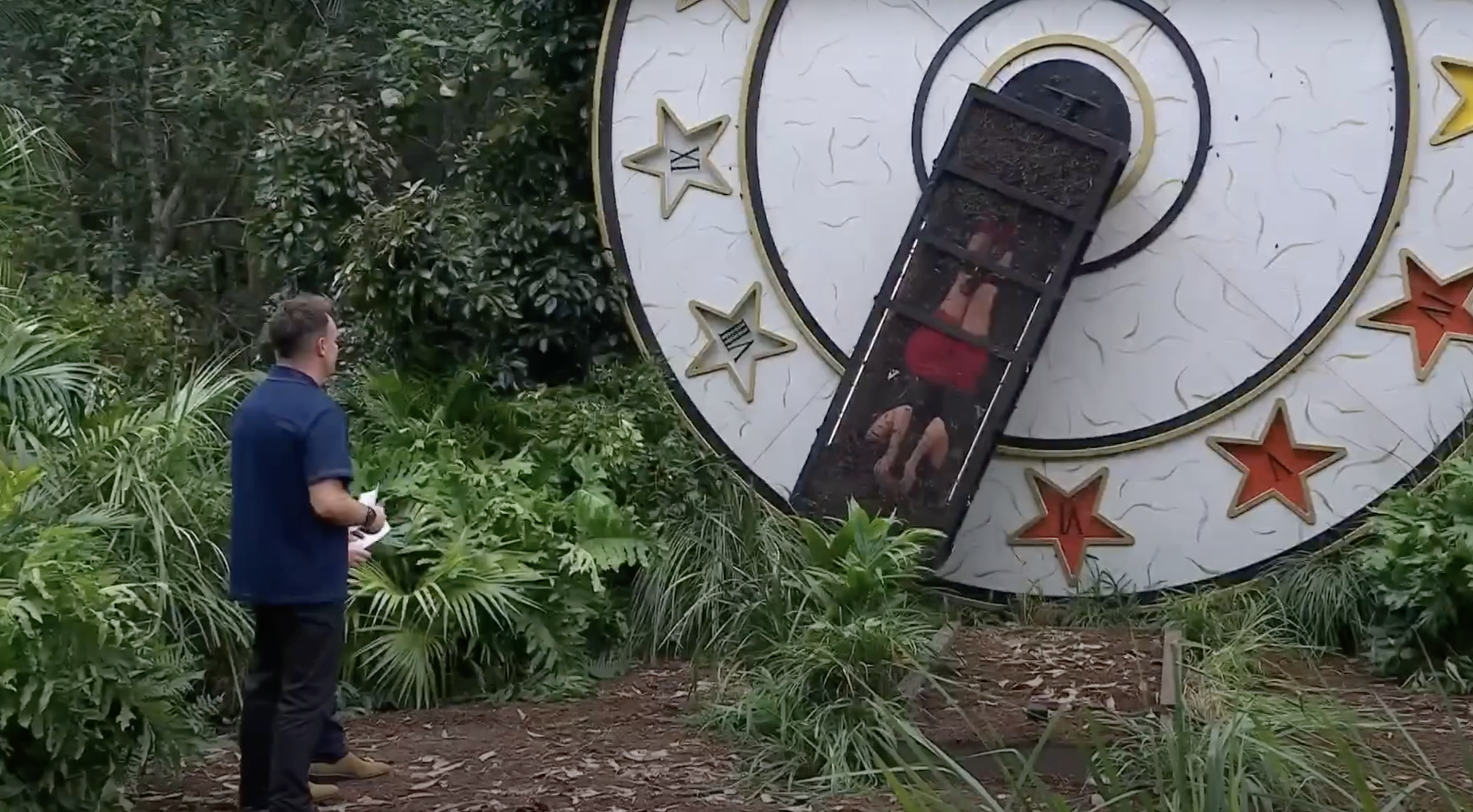 Ant and Dec watching Tulisa in I'm A Celebrity trial