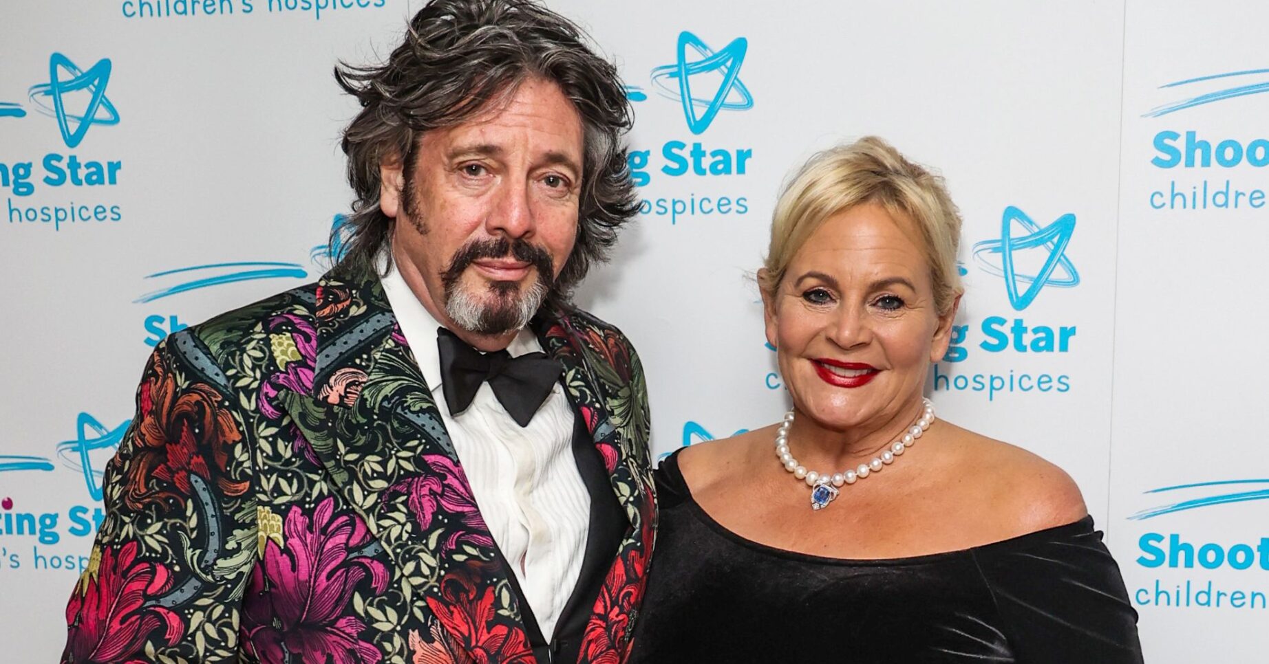 Laurence Llewelyn-Bowen and wife Jackie smiling