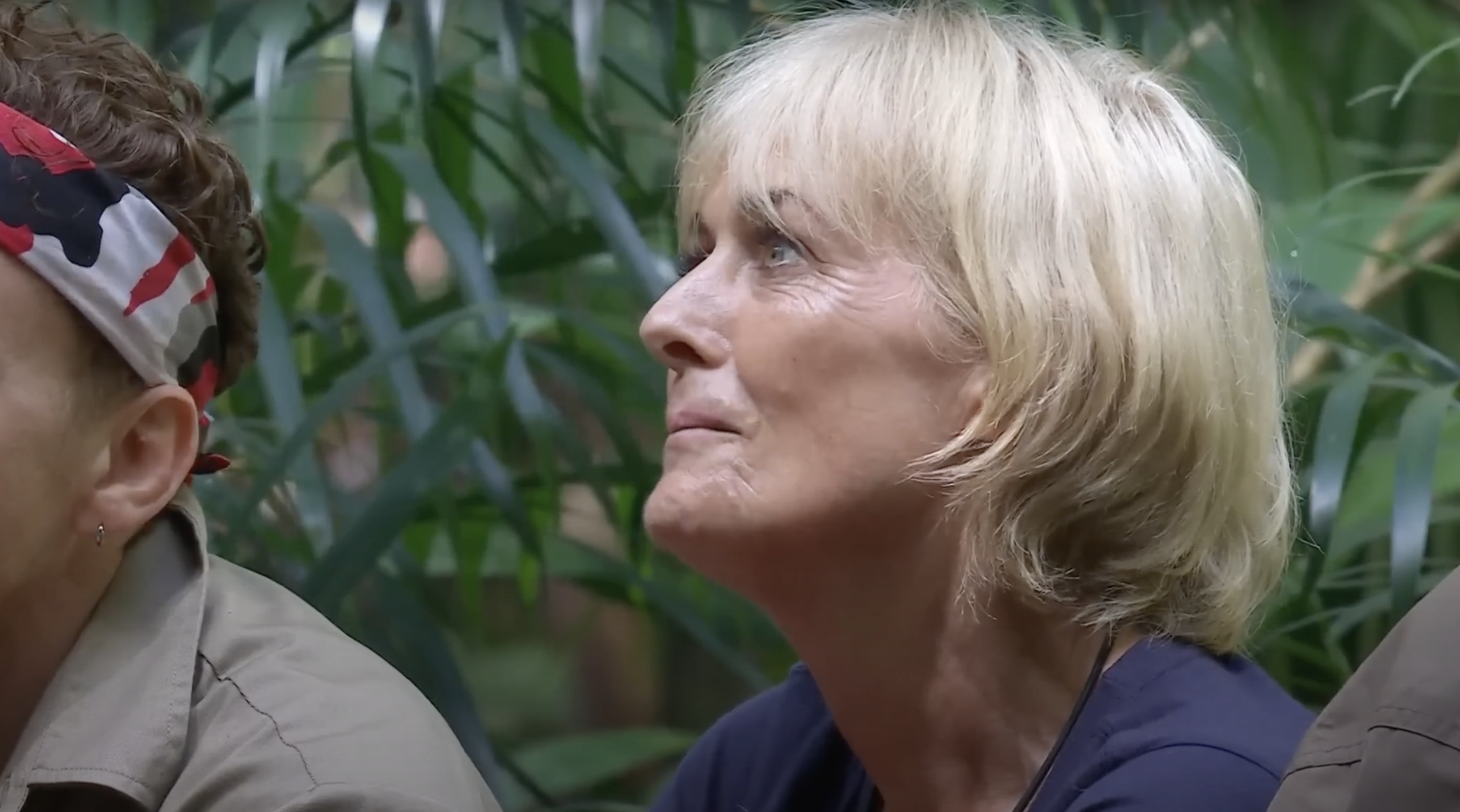 Jane Moore sat in camp on I'm A Celebrity