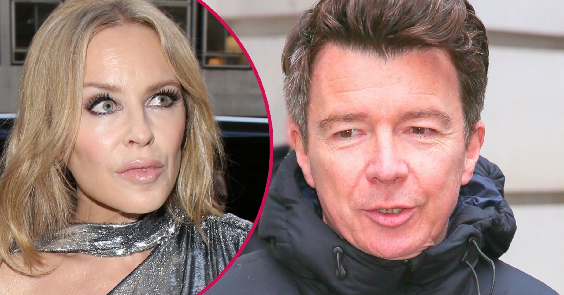 Kylie Minogue and Rick Astley