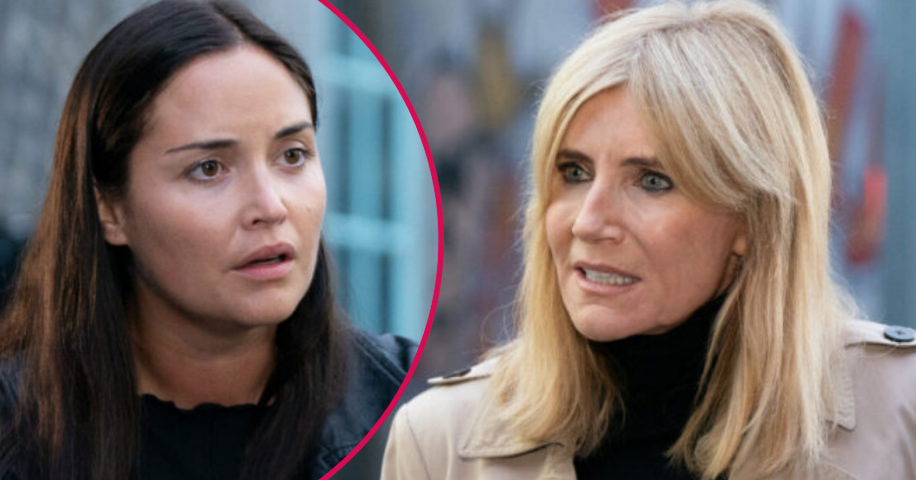 Composite image of Cindy and Lauren on EastEnders, both looking angry (Credit: BBC/Composite: ED!)