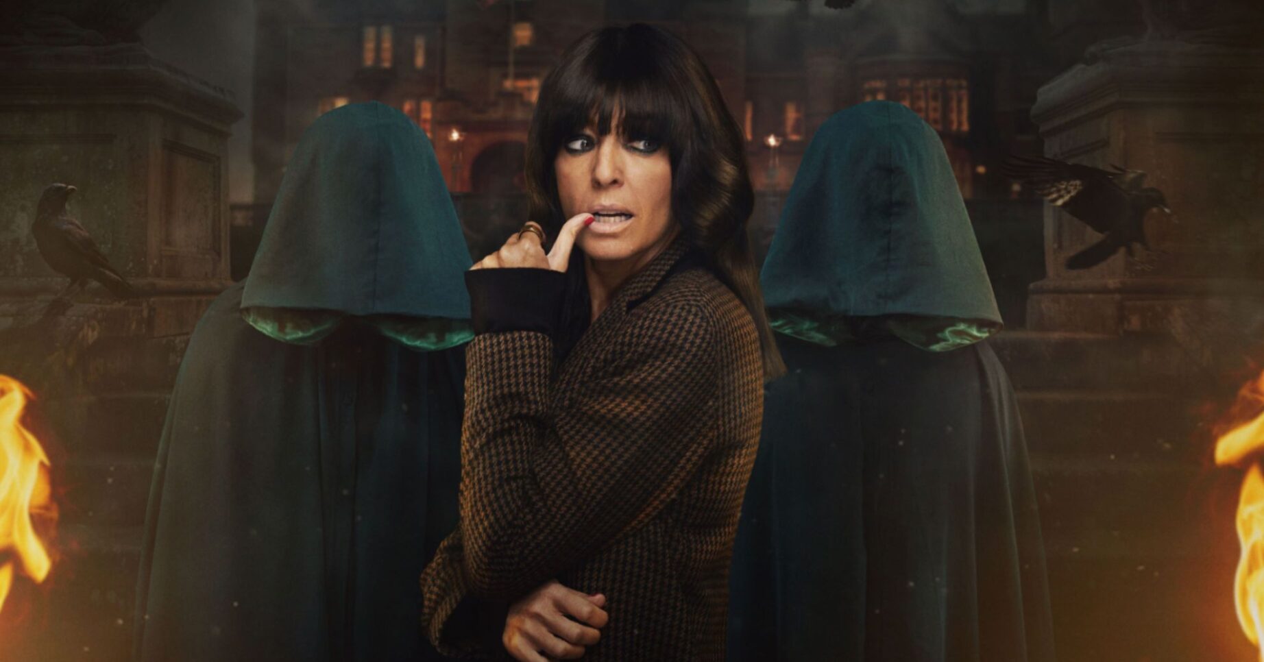 Claudia Winkleman in The Traitors promo picture