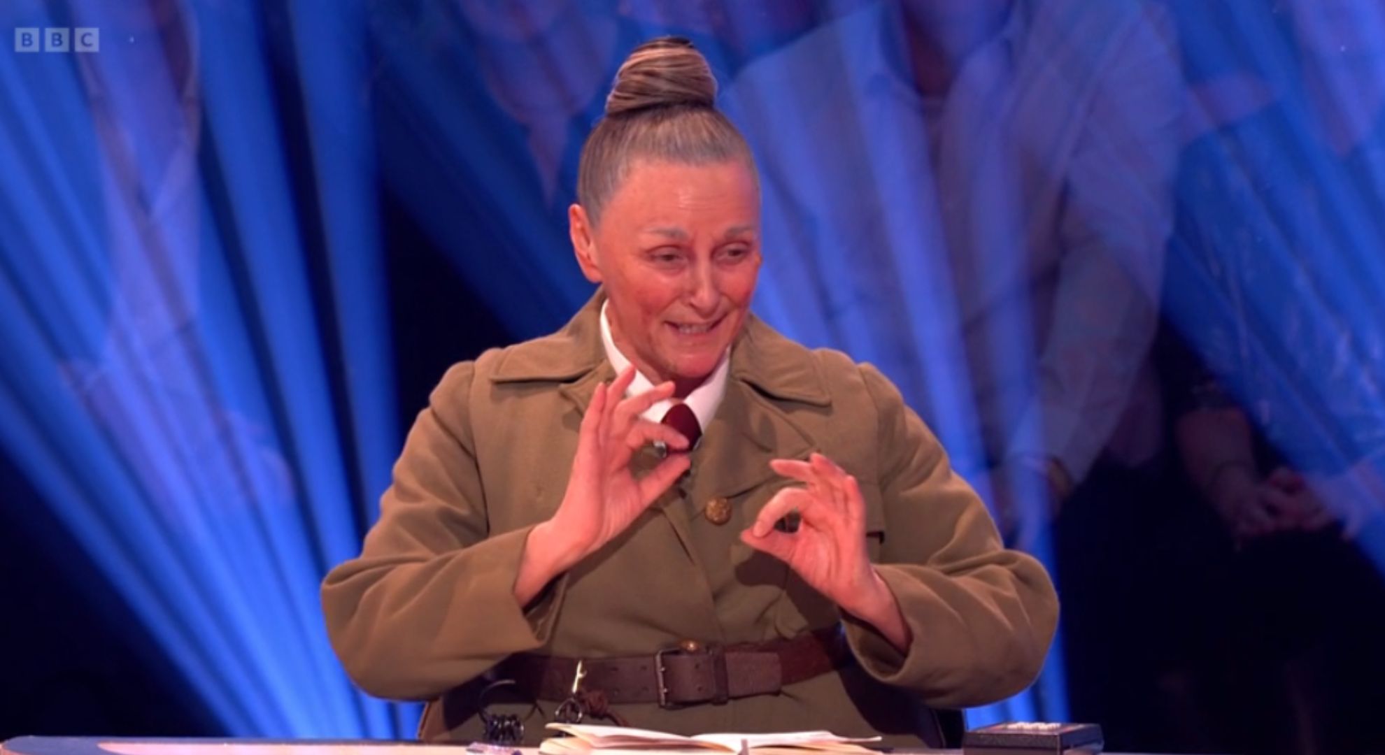 Shirley Ballas as Miss Trunchbull on Strictly