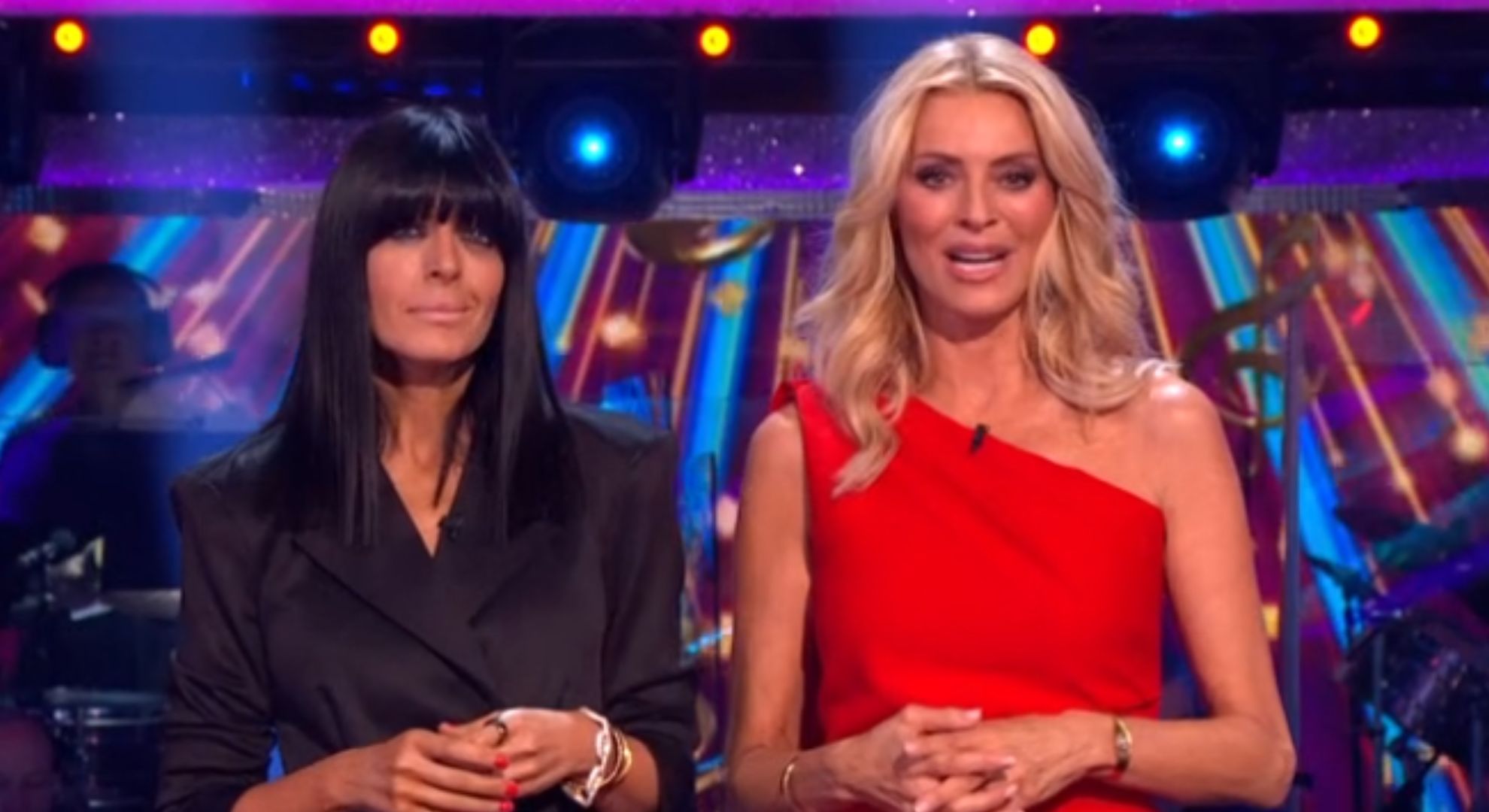 Claudia Winkleman and Tess Daly hosting Strictly