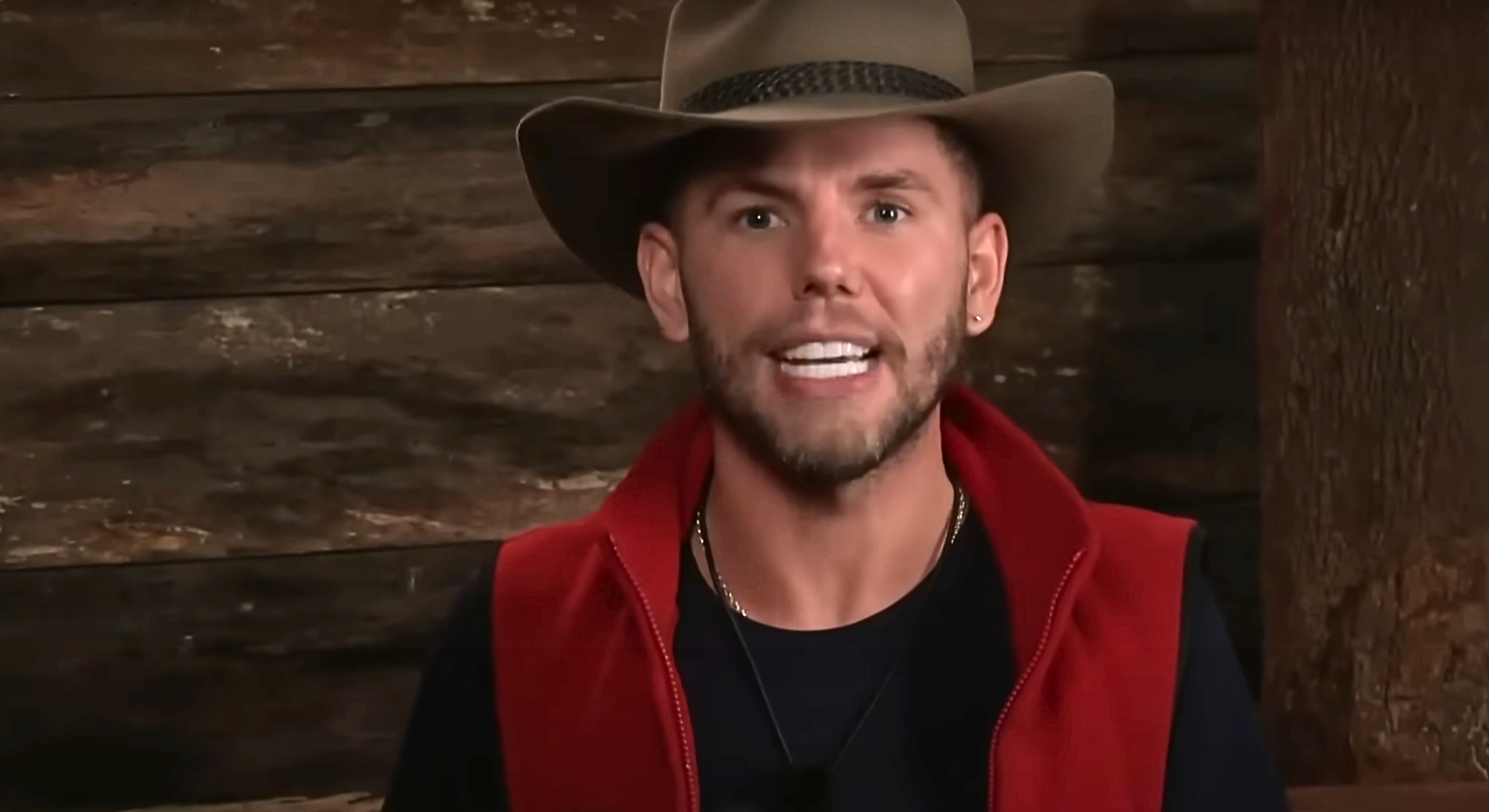 Dean McCullough talking in the I'm A Celebrity diary room