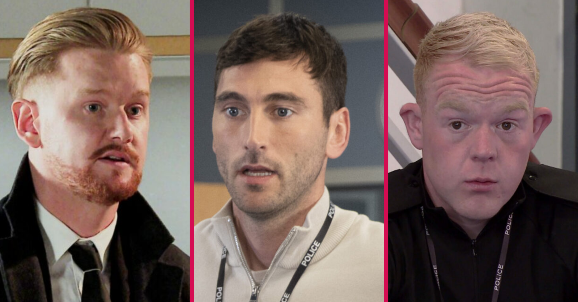 Composite image of Craig, Kit and Gary on Coronation Street, all looking worried (Credit: ITV/Composite: ED!)