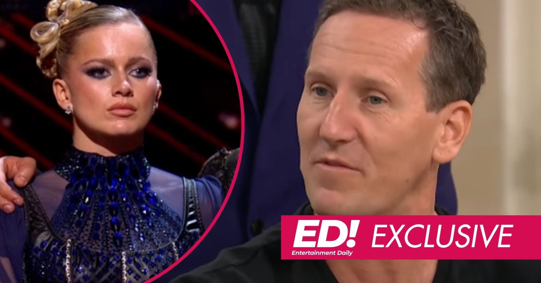 Composite of Tasha Ghouri on Strictly and Brendan Cole on This Morning with ED! exclusive banner