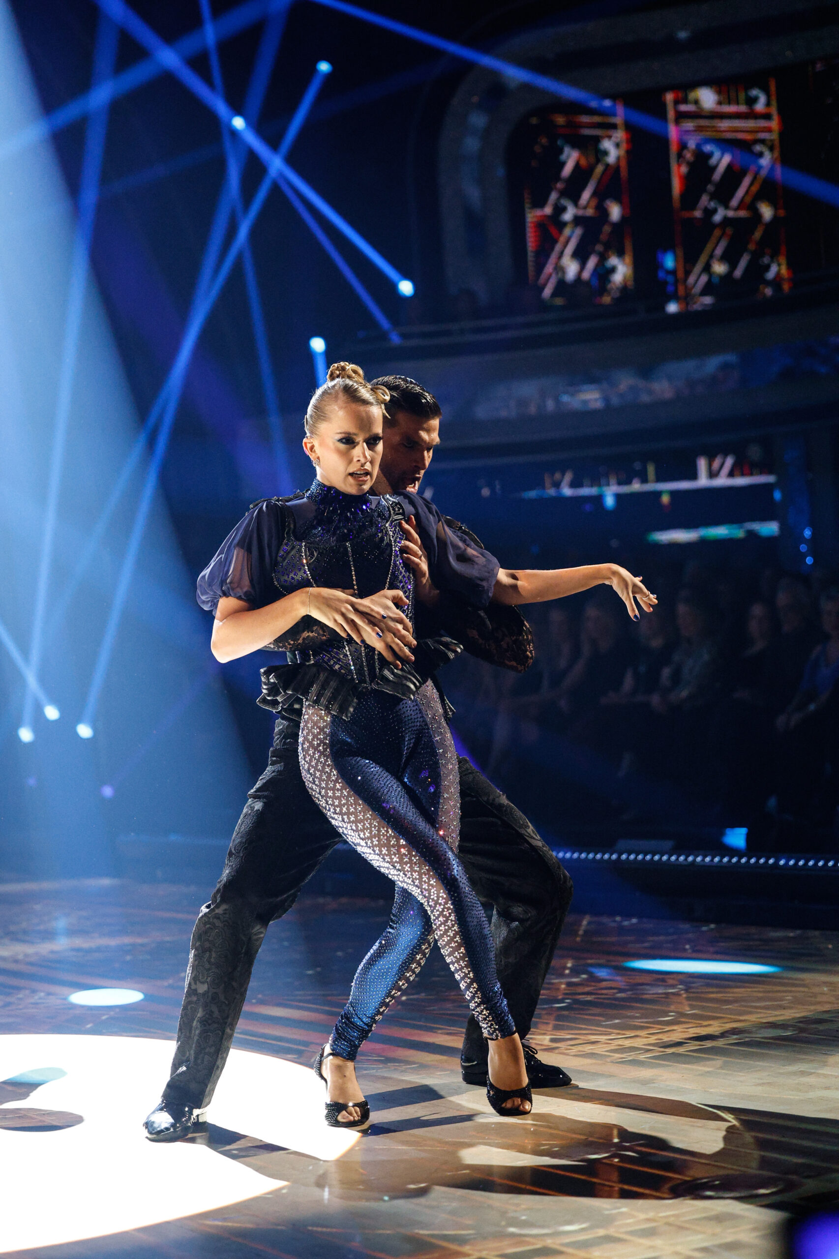 Tasha Ghouri and Aljaz Skorjanec dancing on Strictly
