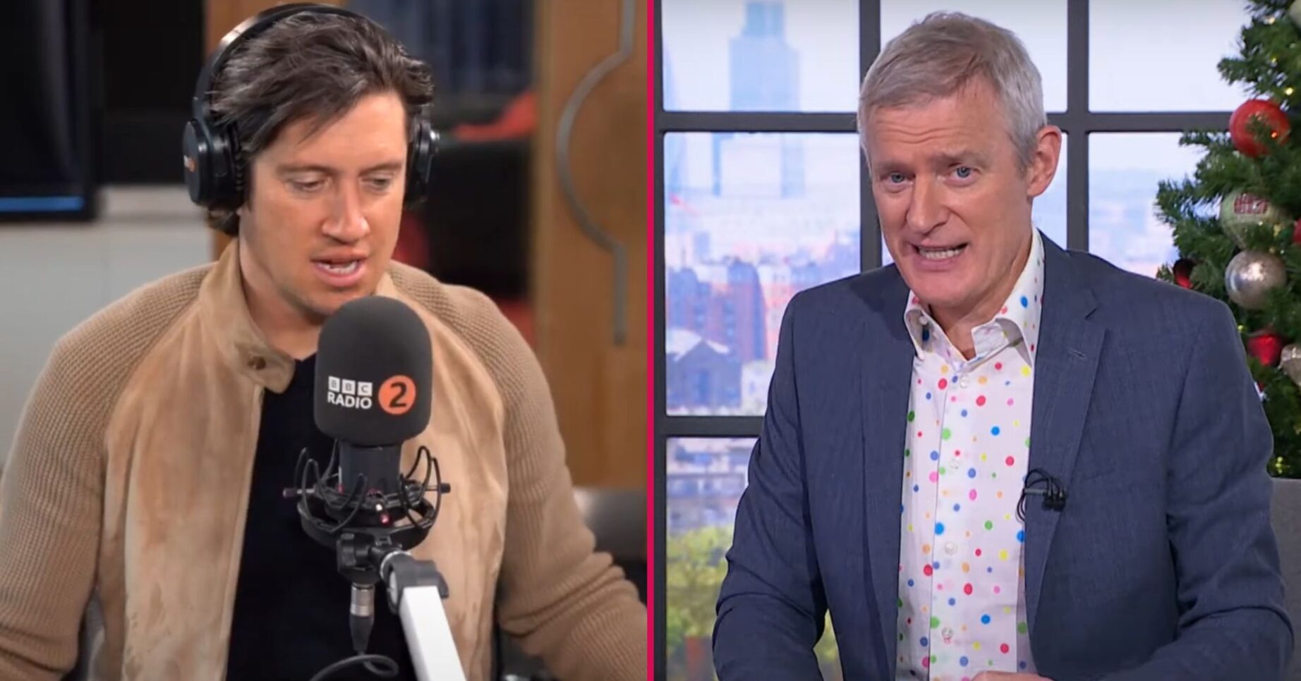 Vernon Kay on radio show and Jeremy Vine on Channel 5 show