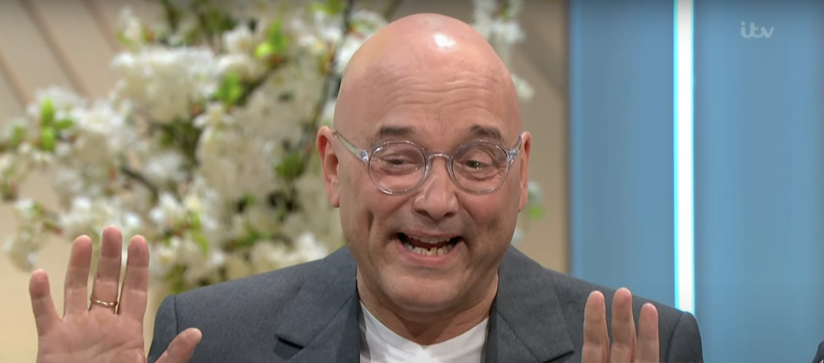 Gregg Wallace on the sofa with Lorraine