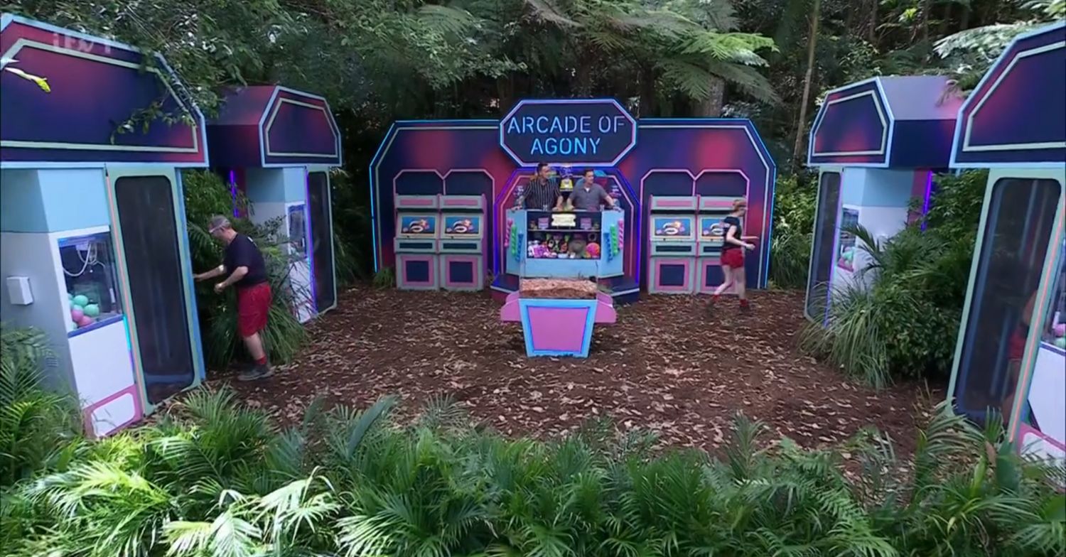 The celebrities taking part in the Arcade of Agony game 