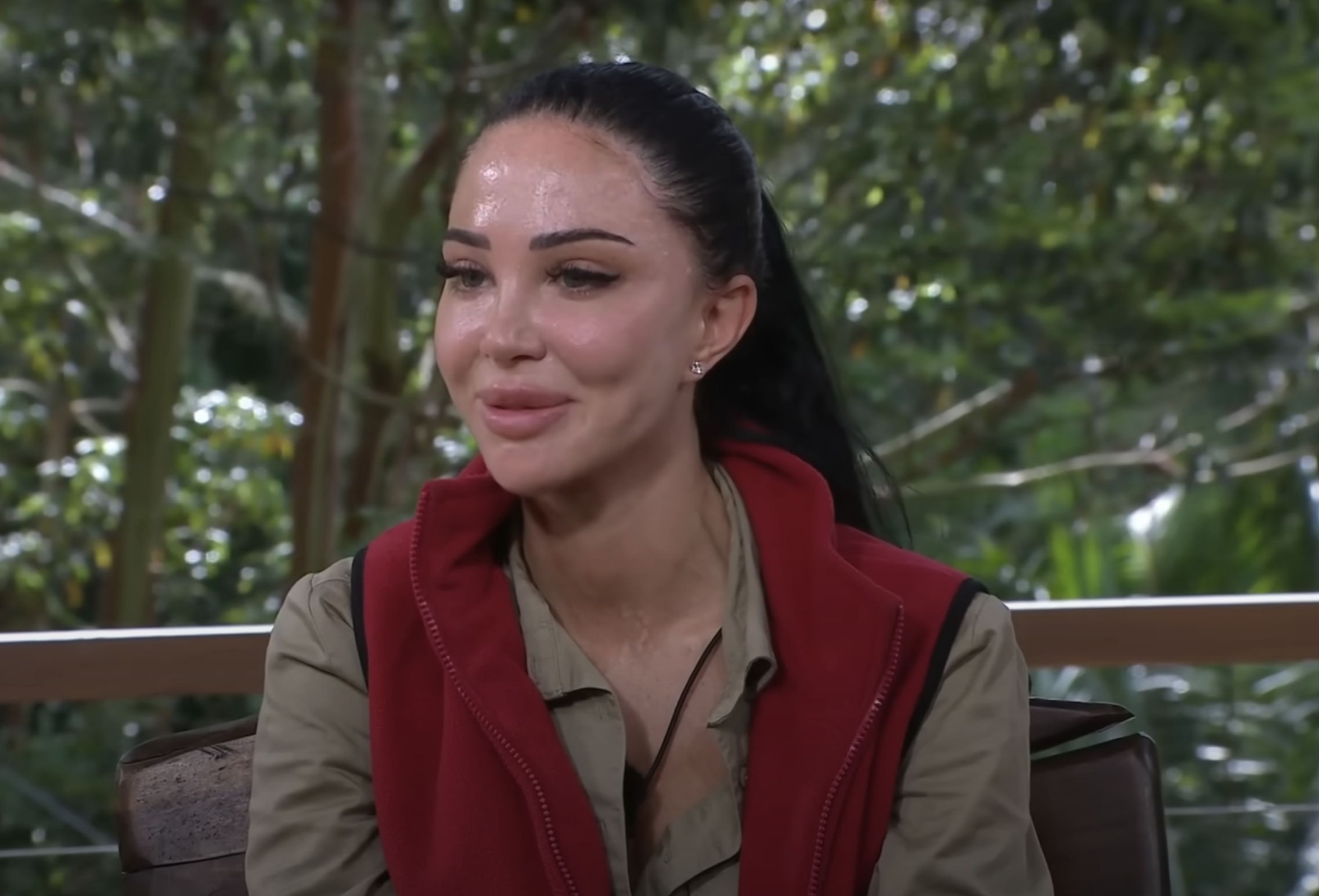 Tulisa Contostavlos debriefing in the I'm A Celebrity studio