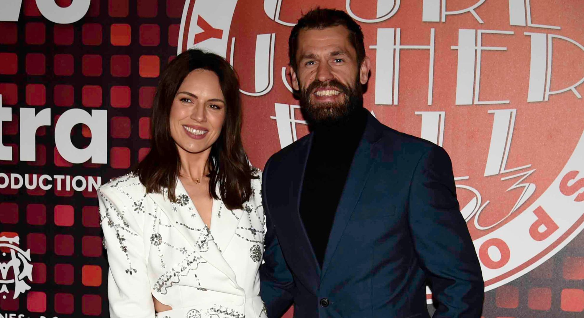 Kelvin Fletcher and wife Liz smiling