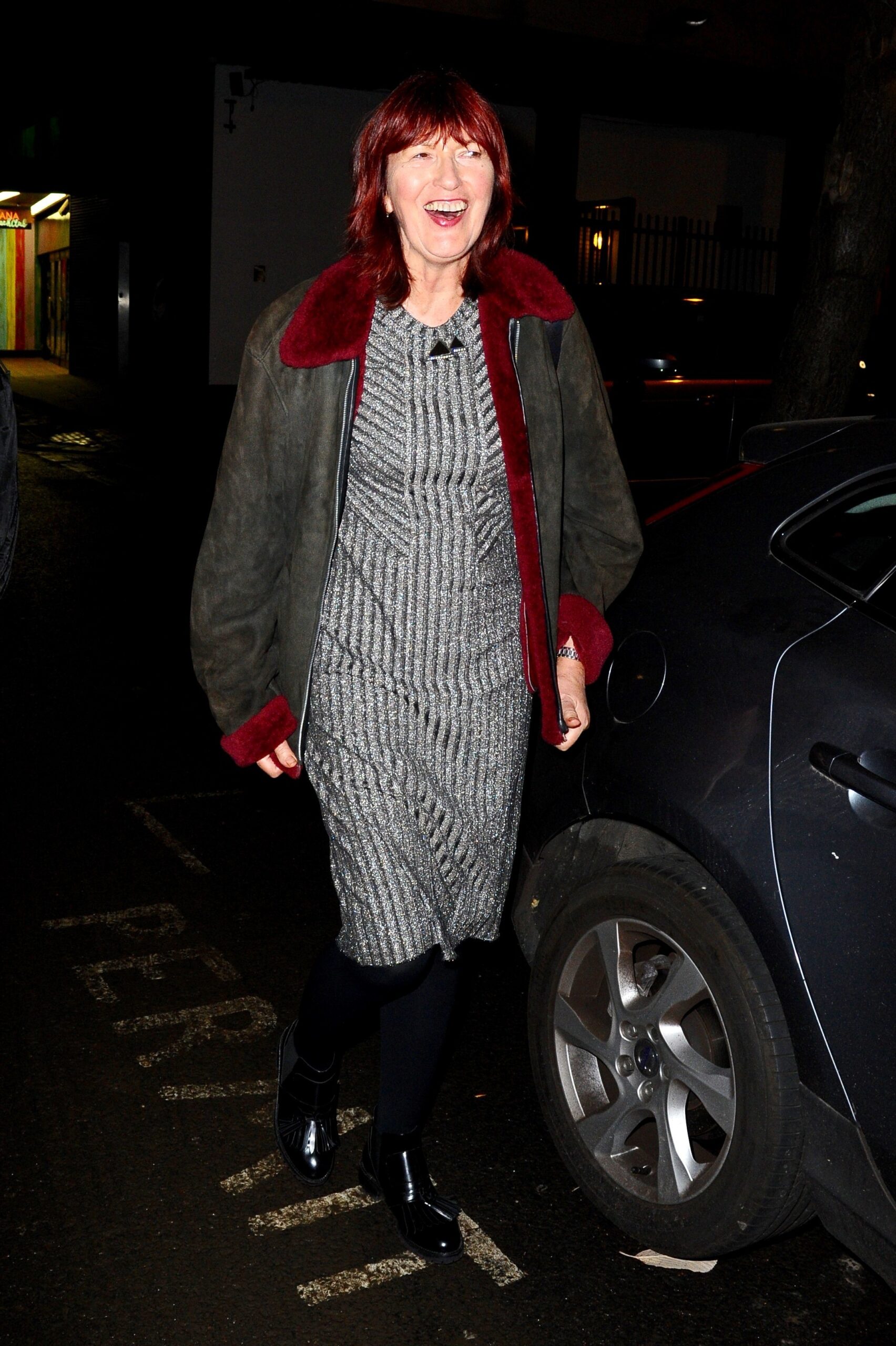 Janet Street Porter smiles for camera in London