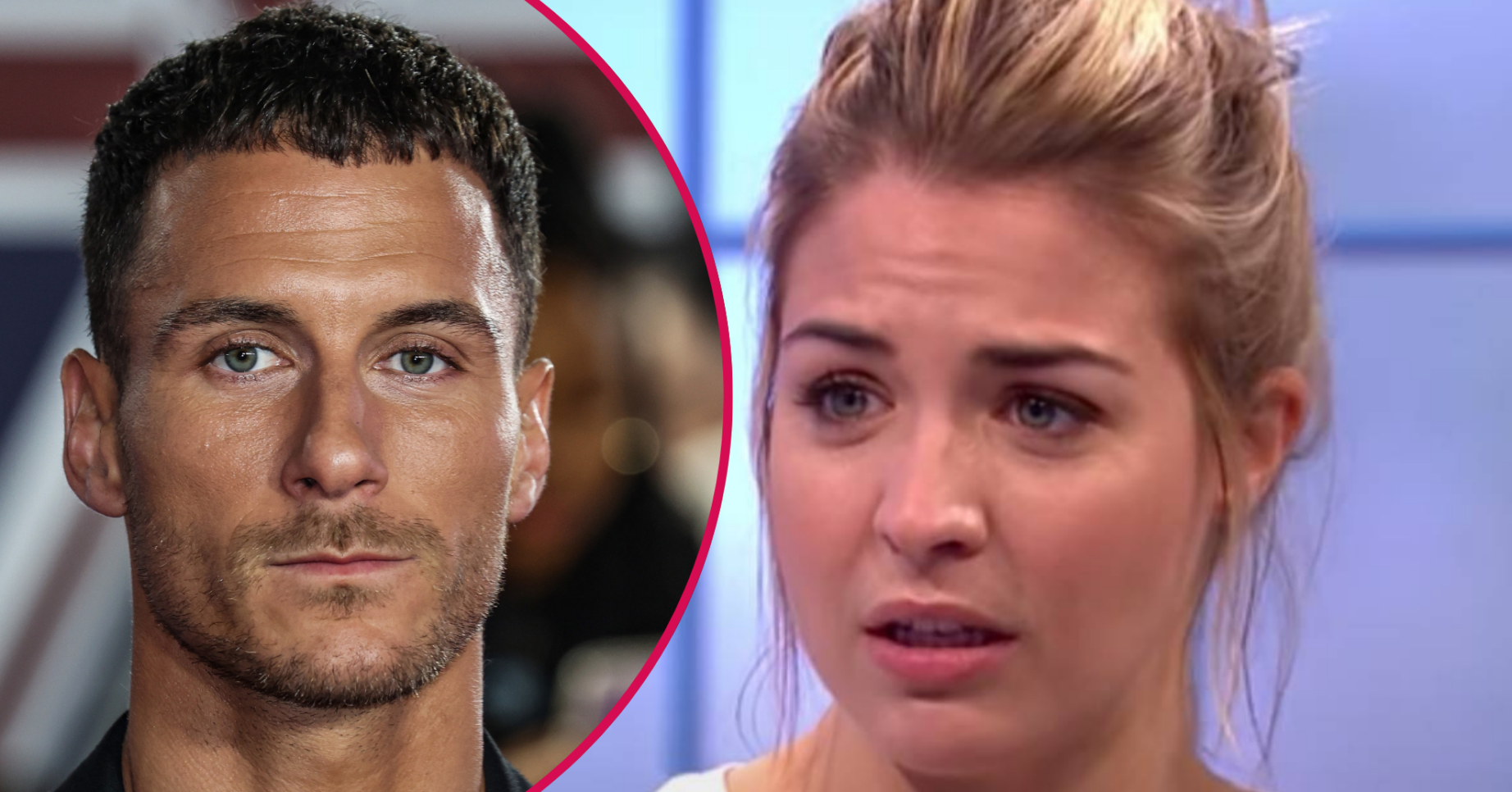 Gorka Marquez and Gemma Atkinson looking worried
