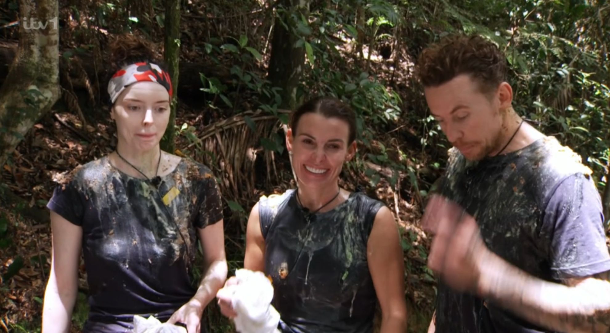 Maura Higgins, Coleen Rooney and Danny Jones after I'm A Celebrity trial