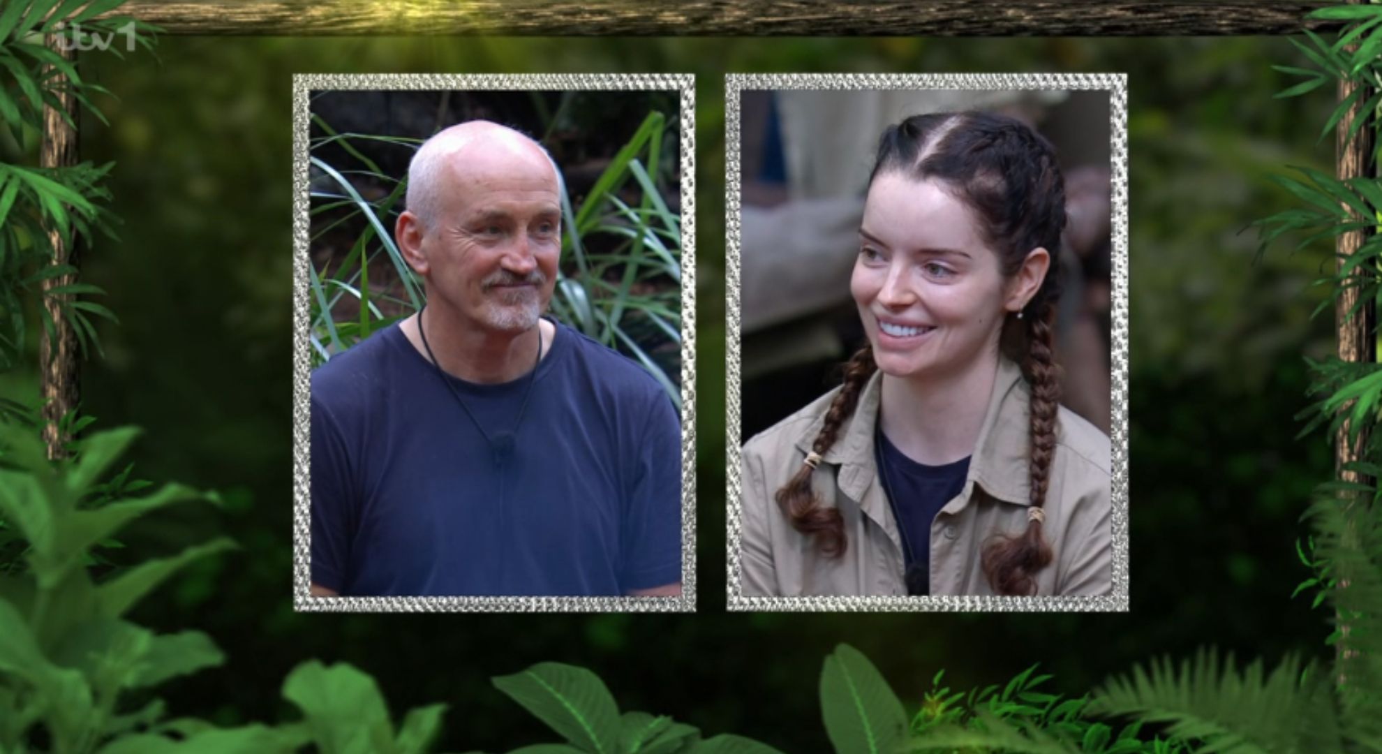 Barry McGuigan and Maura Higgins during I'm A Celebrity vote off 