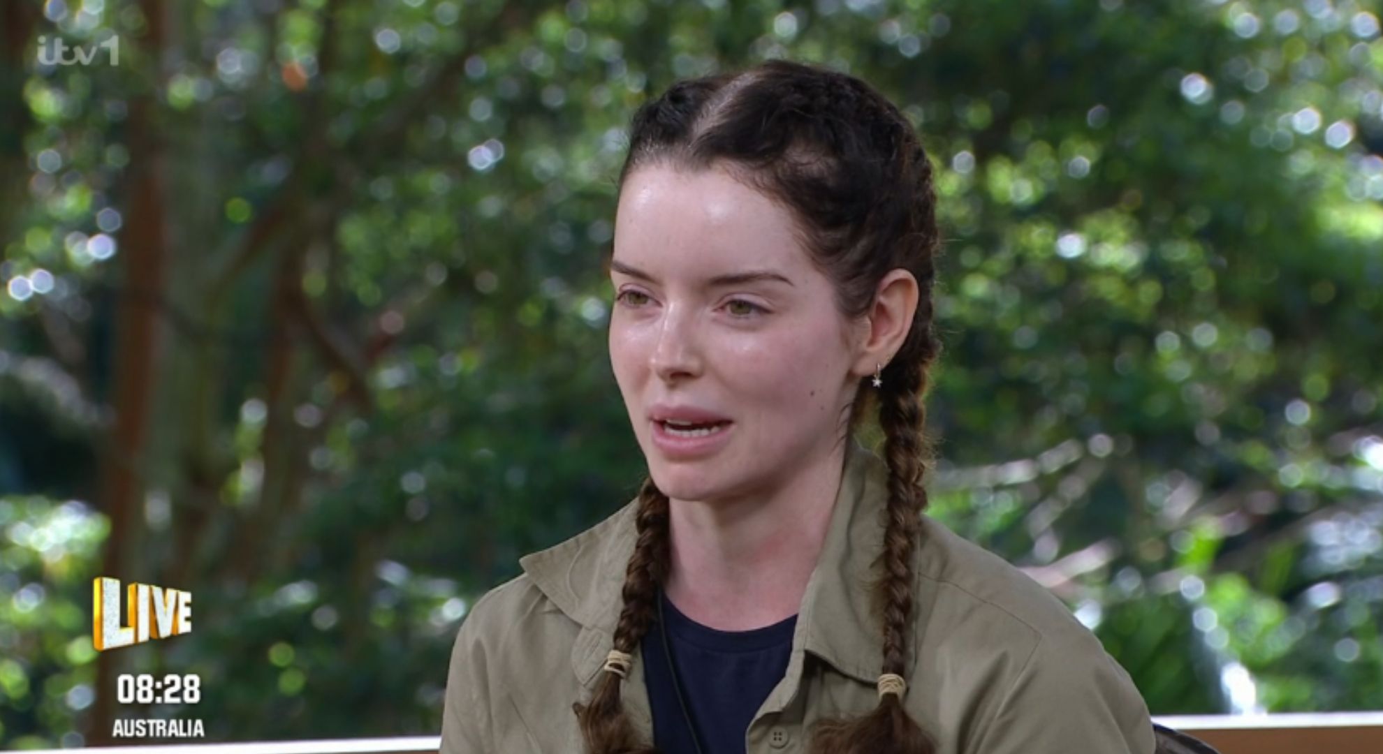 Maura Higgins talking in I'm A Celebrity exit interview
