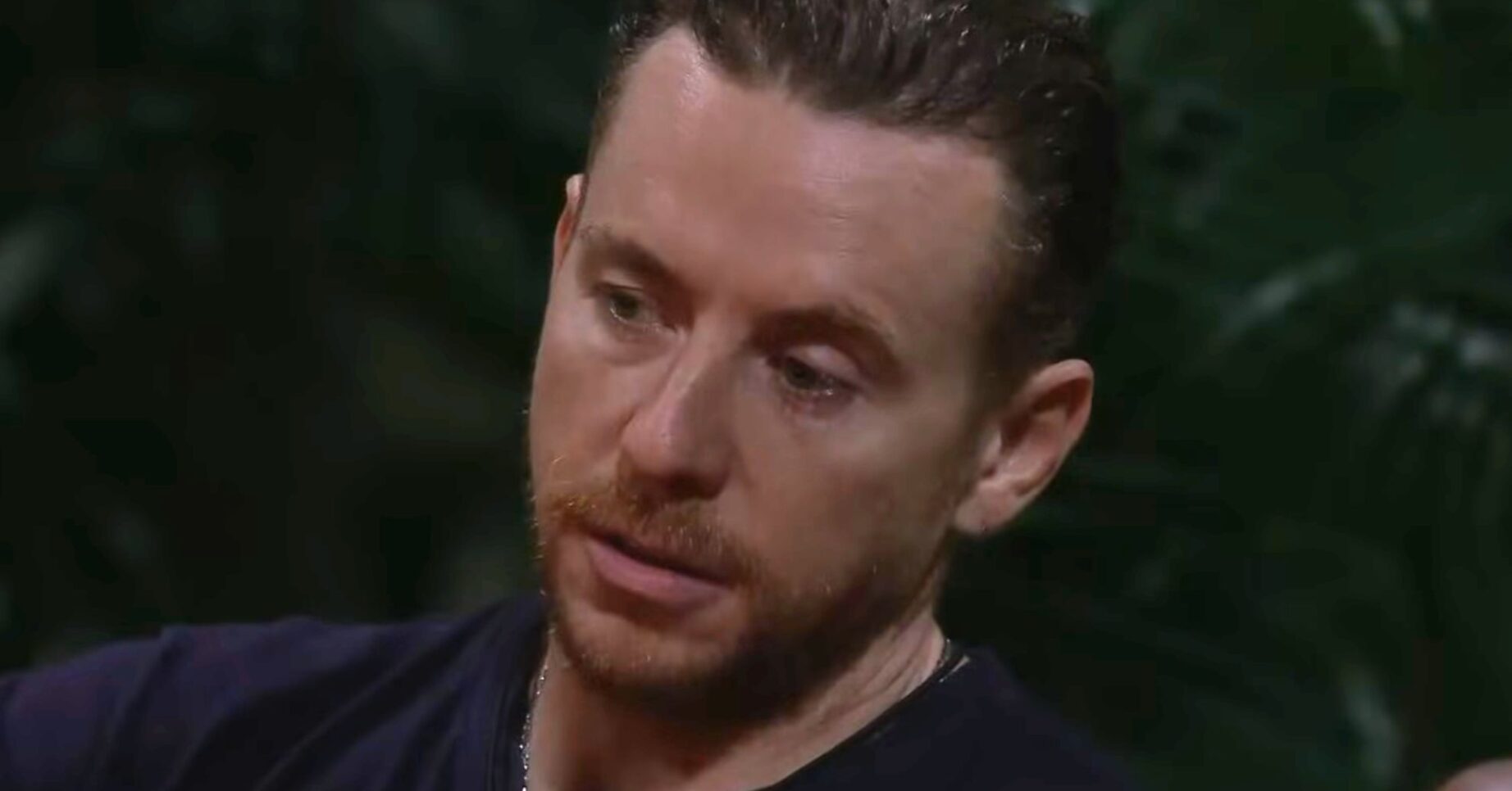 Danny Jones frowning on I'm A Celeb