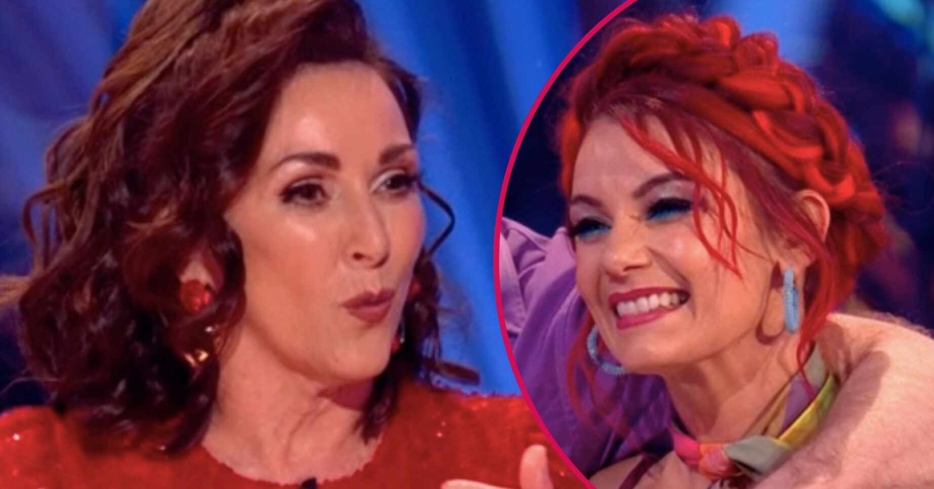 Split image of Shirley on the left and Dianne on the right on Strictly Come Dancing