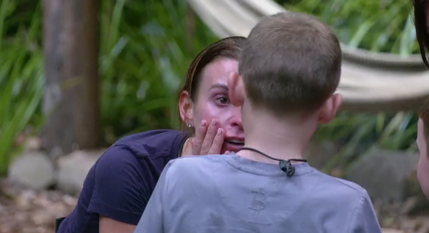 Coleen Rooney tears up as she reunites with her son 