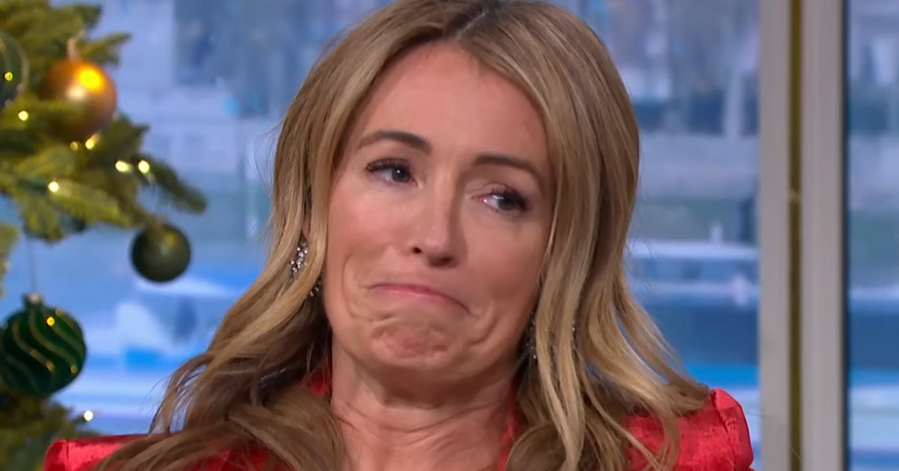 Cat Deeley pulling an awkward face on This Morning