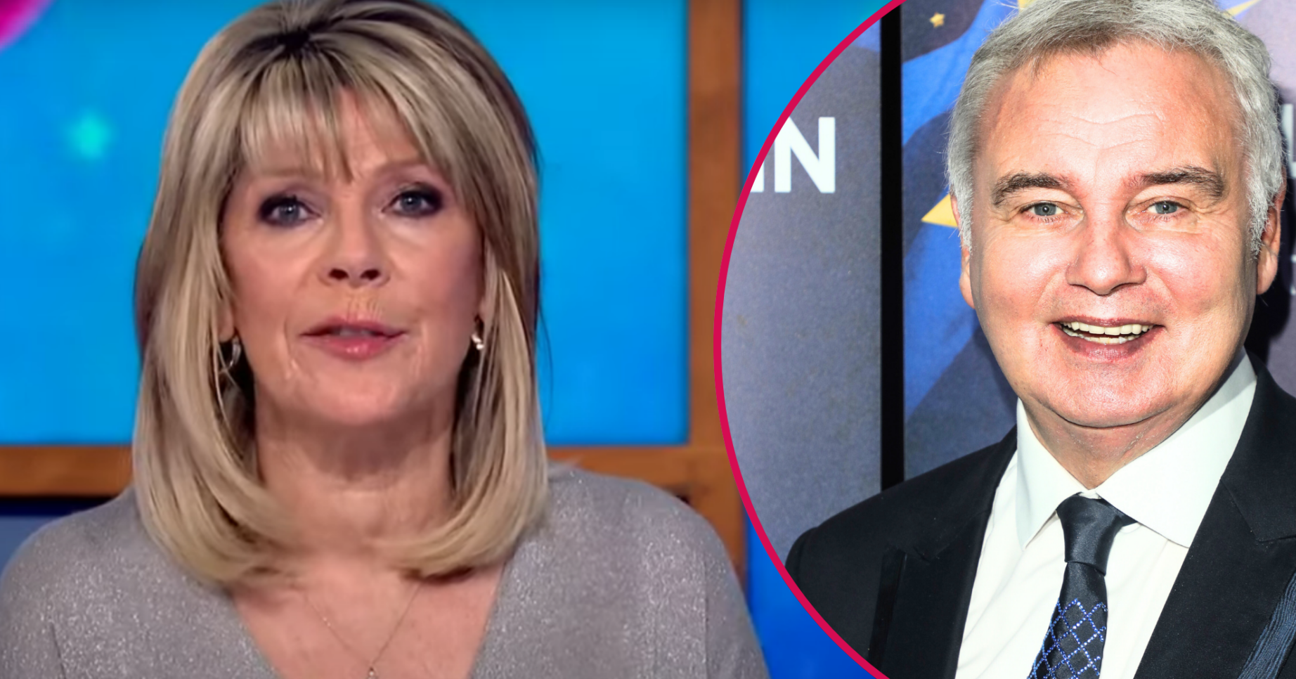Split image of Ruth Langsford (left) and Eamonn Holmes (right) as Loose Women star discusses divorce