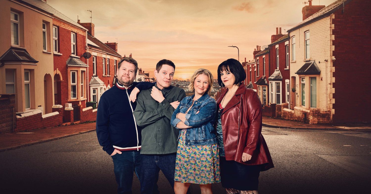 James Corden, Matthew Horne, Joanna Page, Ruth Jones in a Gavin and Stacey promo pic