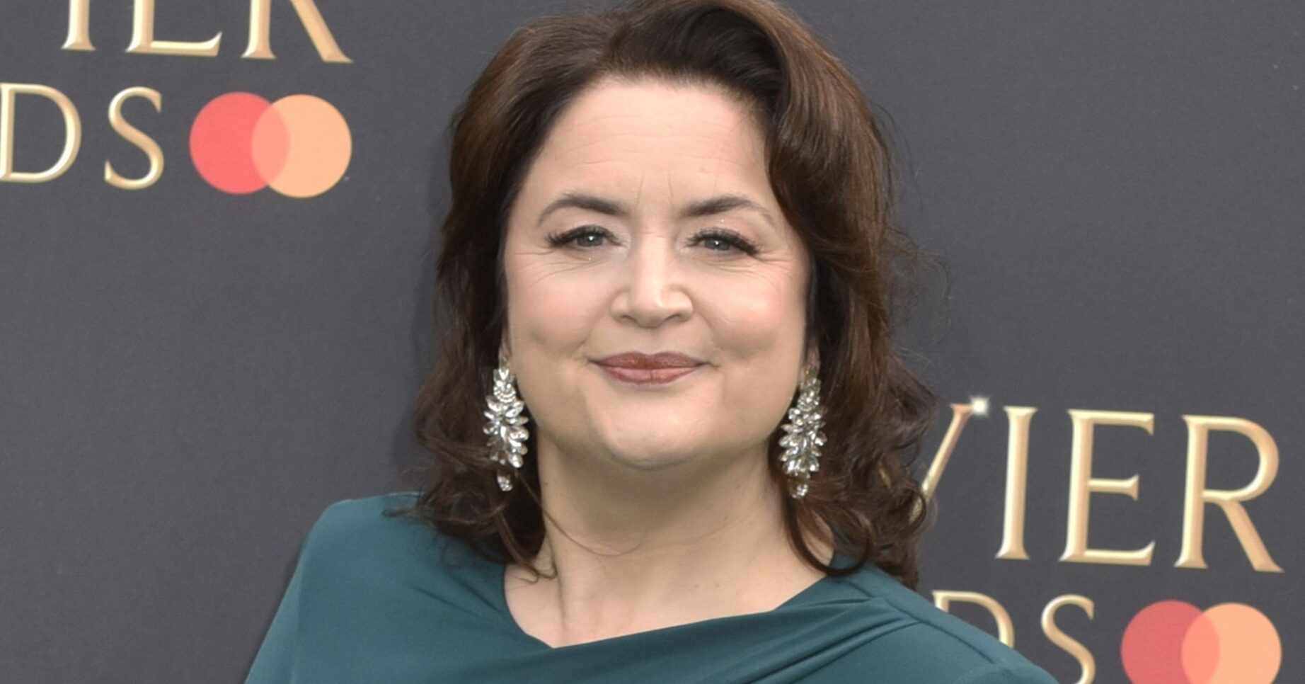 Ruth Jones on the red carpet at the Olivier Awards