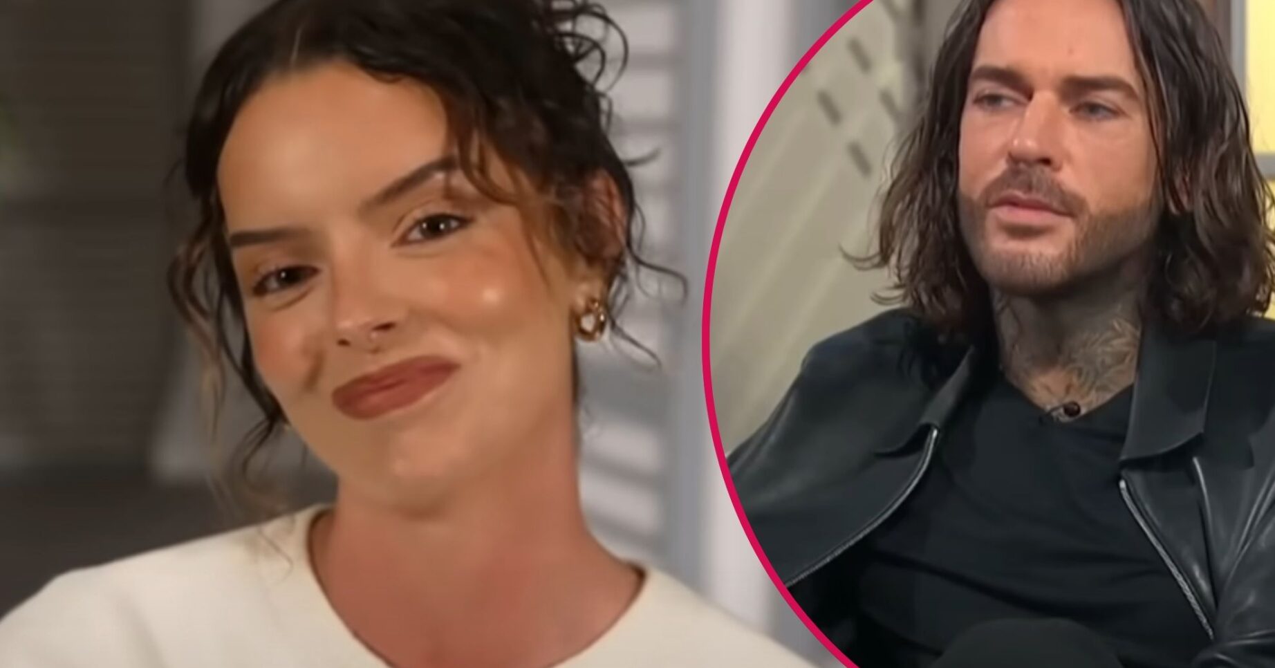 Split image of Maura Higgins (left) and Pete Wicks (right)