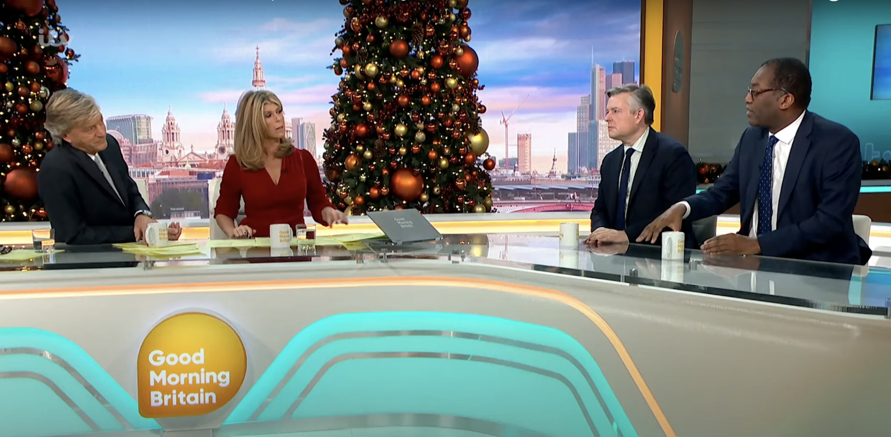 Kate Garraway and Richard Madeley on Good Morning Britain with Kwasi Kwarteng and Jonathan Ashworth MP