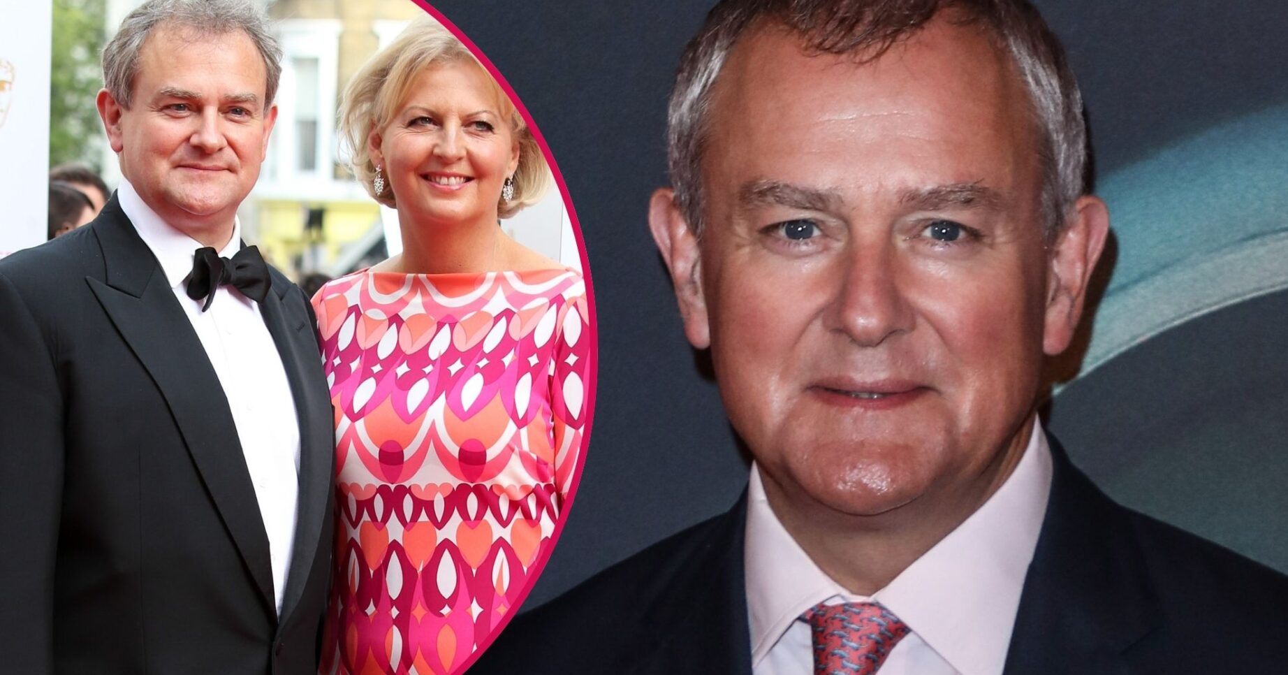 Hugh Bonneville and his wife on a red carpet