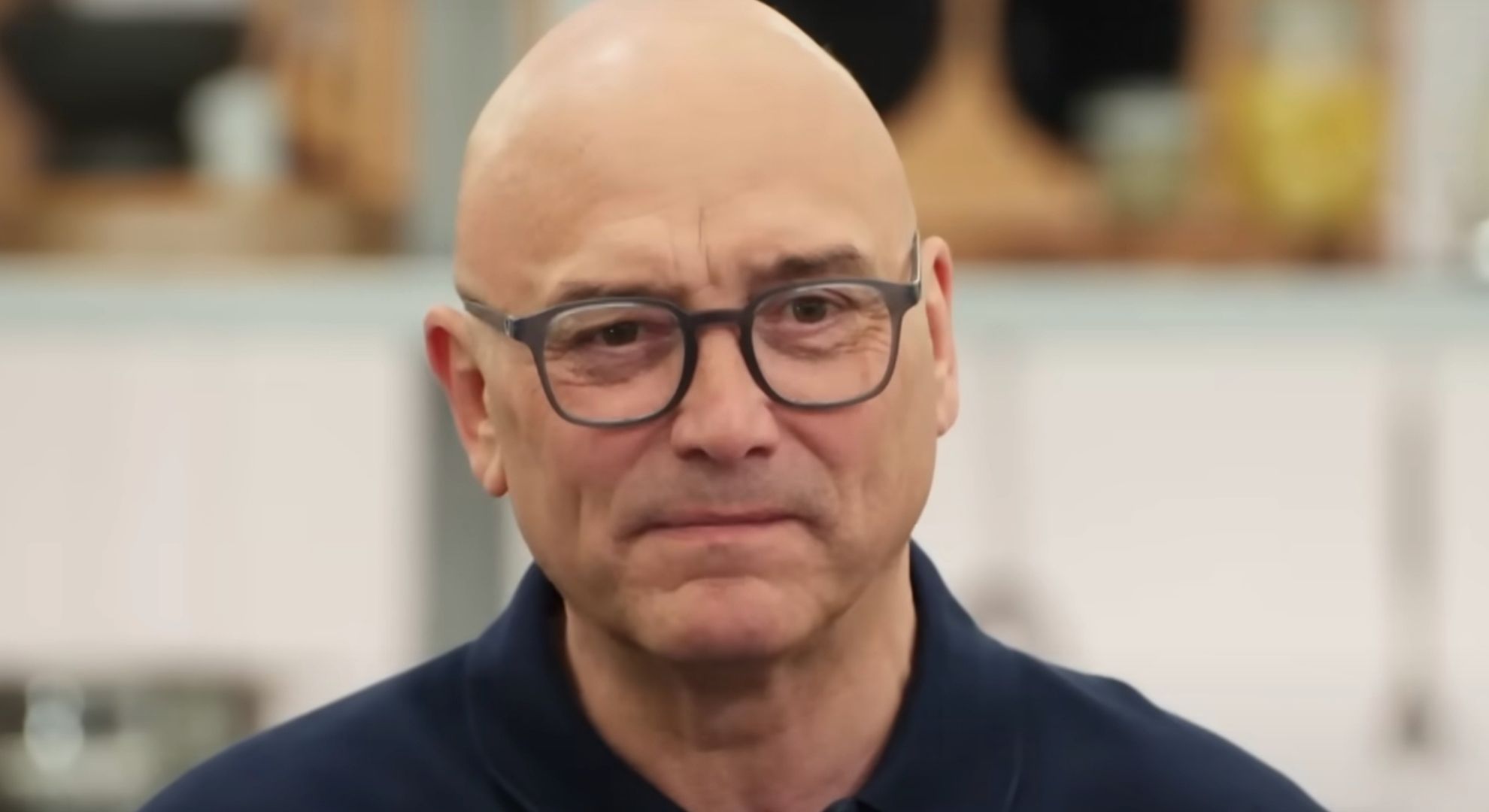 Gregg Wallace frowning in the MasterChef studio
