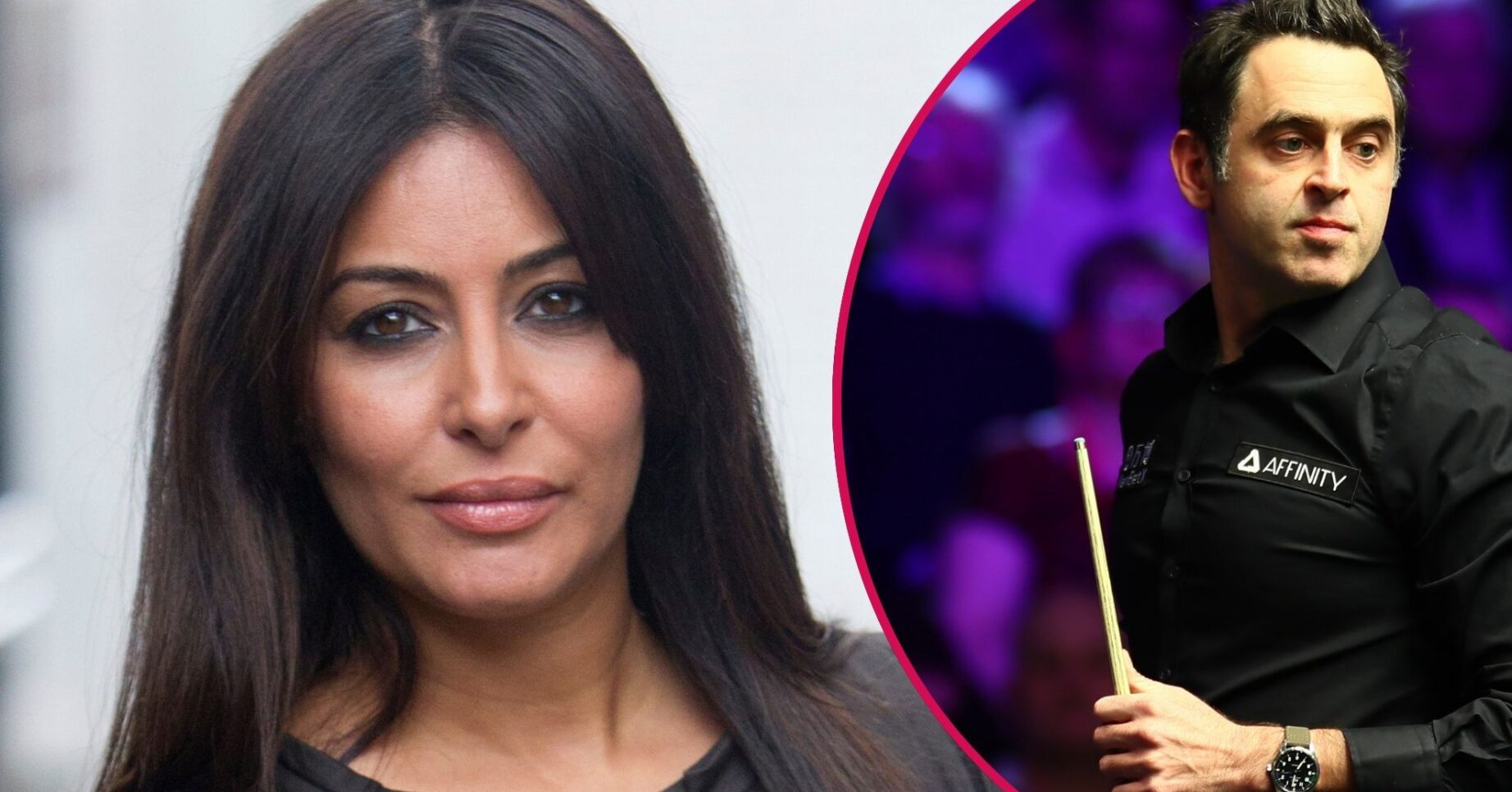 Laila Rouass and Ronnie O'Sullivan