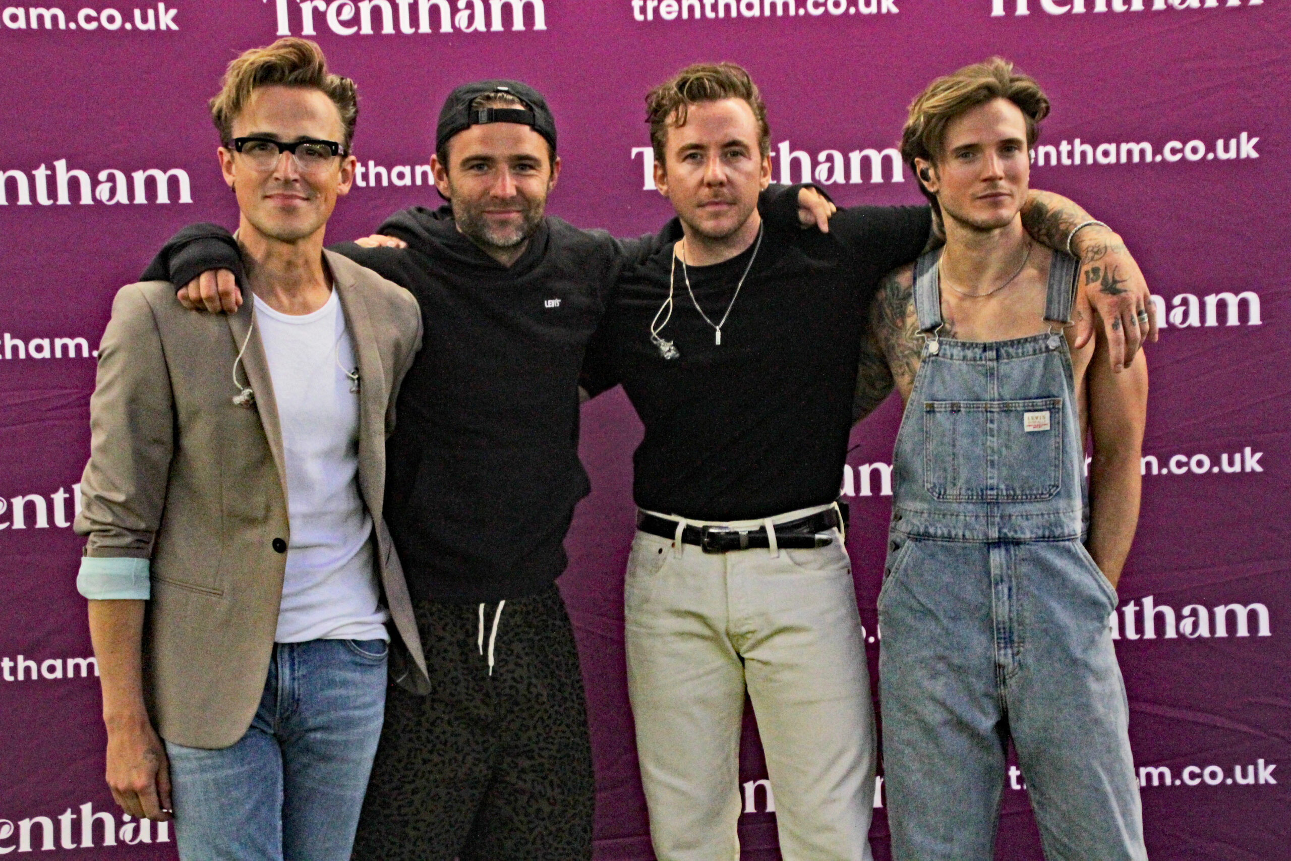 McFly posing together on the red carpet