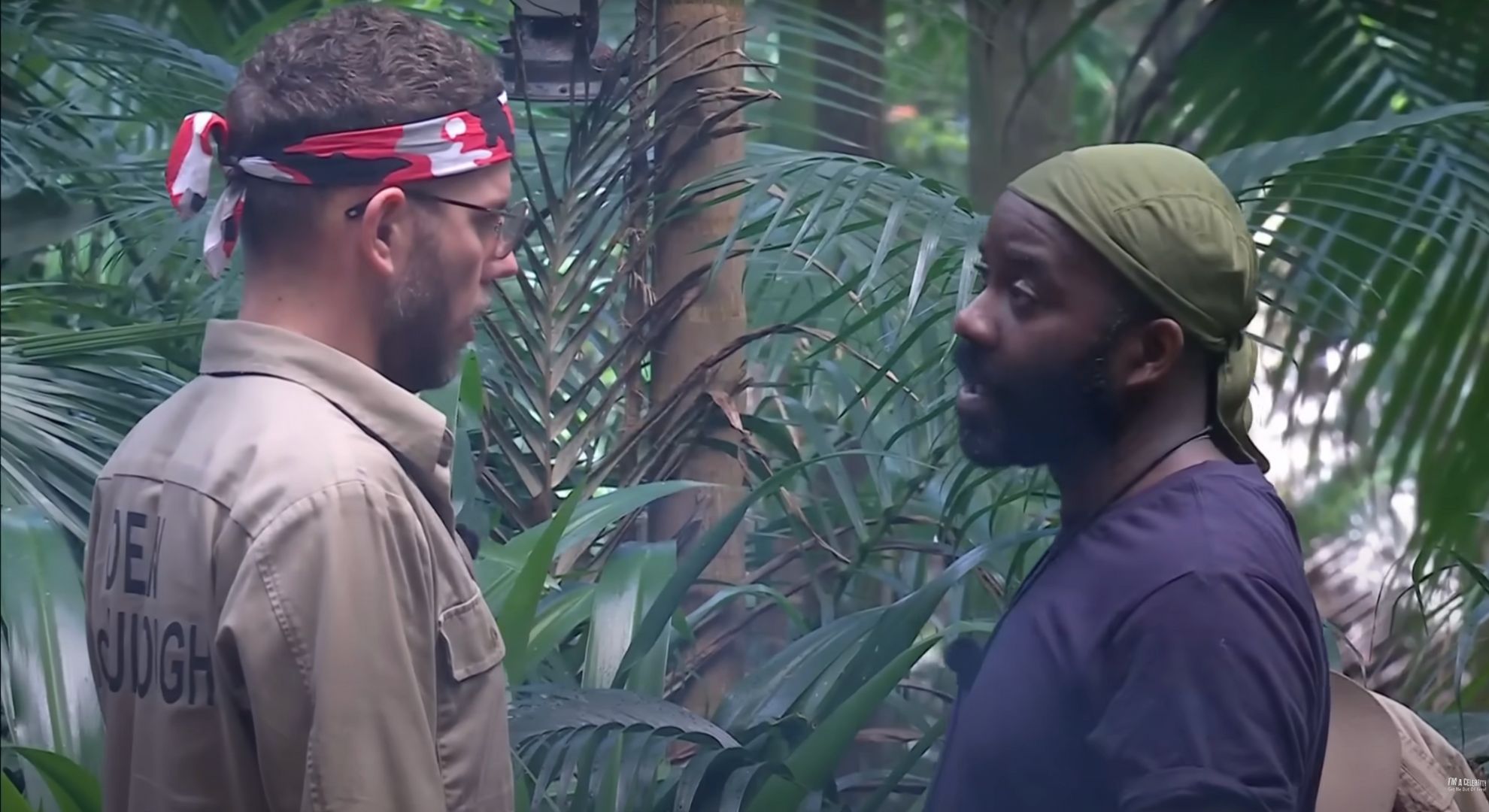 Dean McCullough and Melvin Odoom talking on I'm A Celebrity