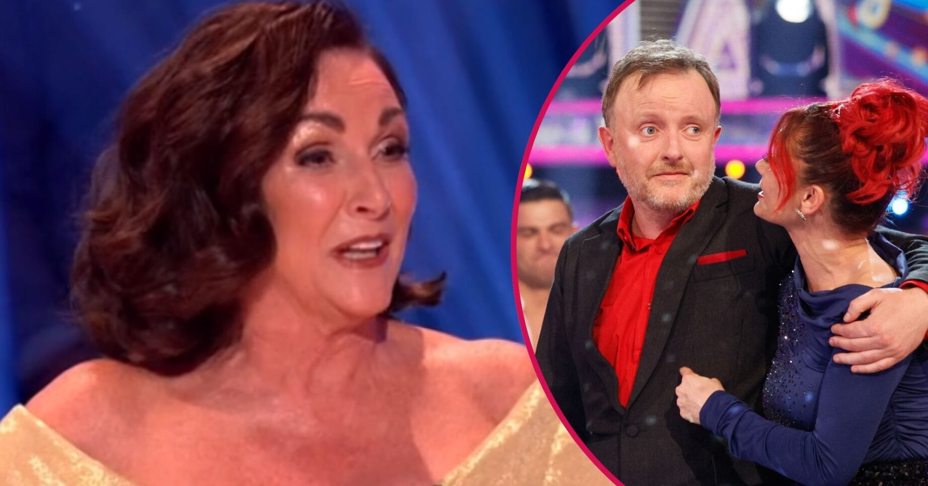 ED! composite of Shirley Ballas, Chris McCausland and Dianne Buswell on Strictly