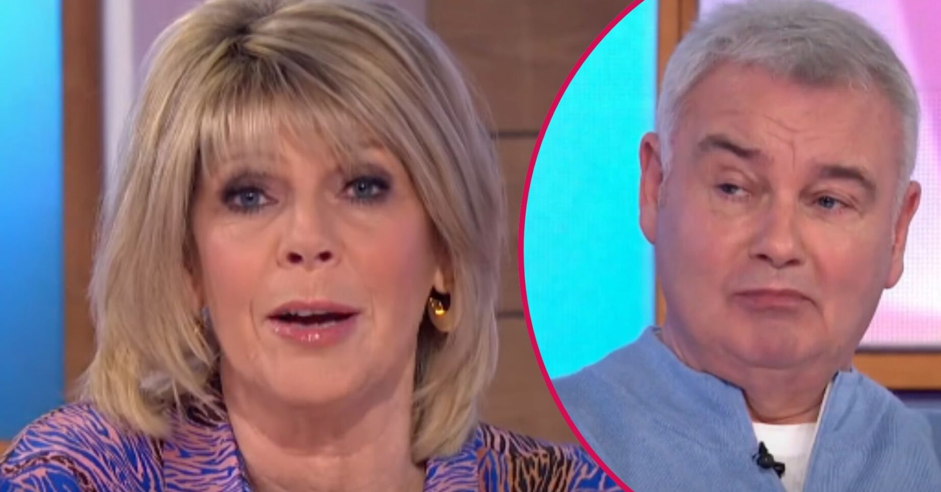 ED! composite of Ruth Langsford and Eamonn Holmes talking on Loose Women