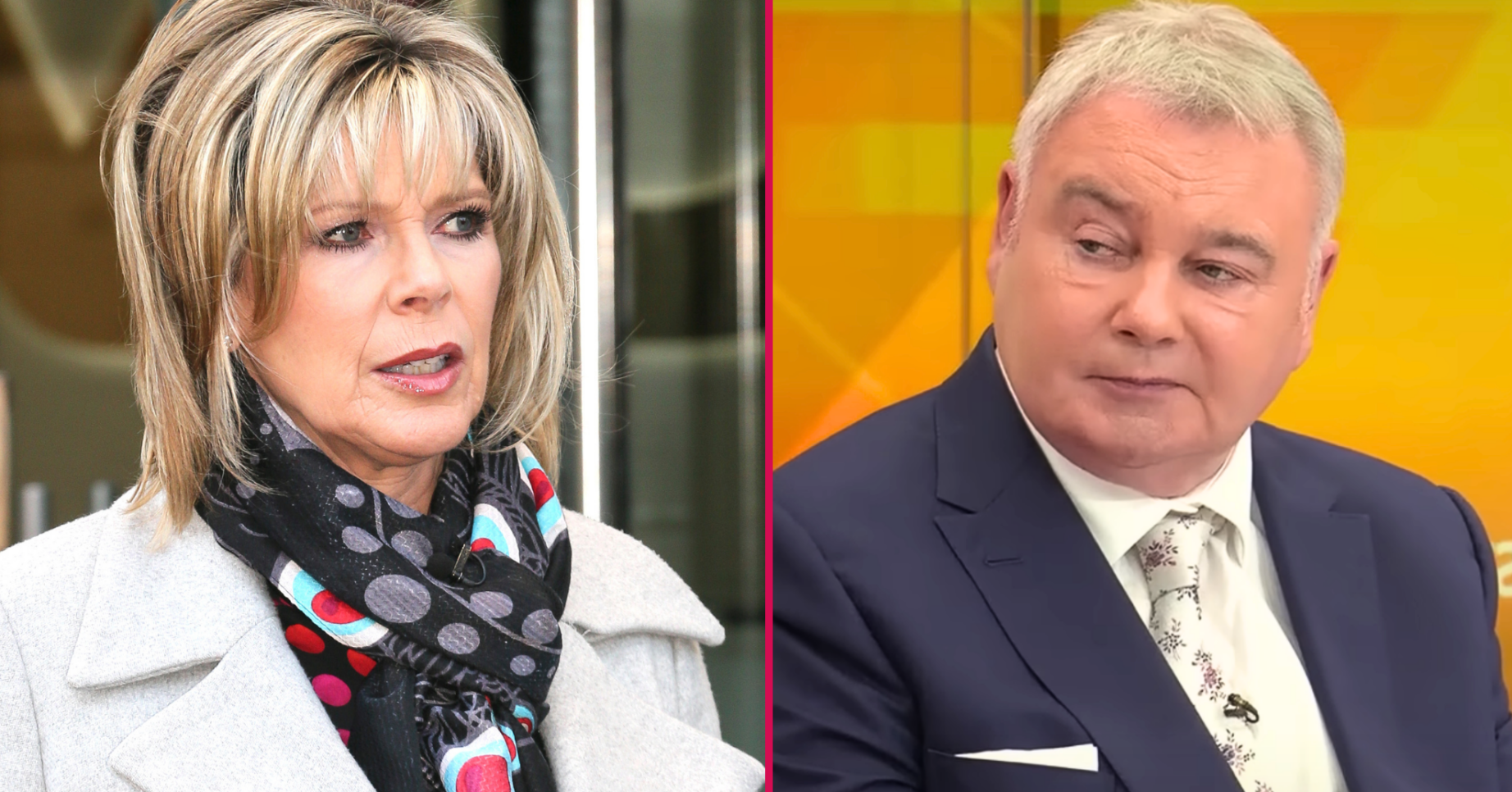 Ruth Langsford and Eamonn Holmes looking concerned