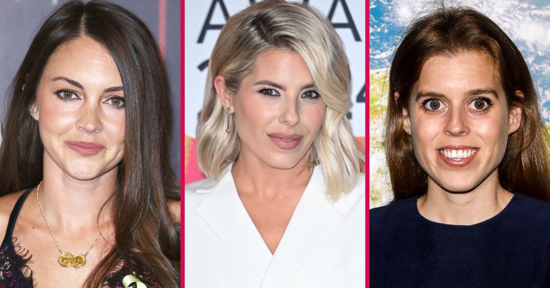 Lacey Turner, Mollie King, and Princess Beatrice on the red carpet