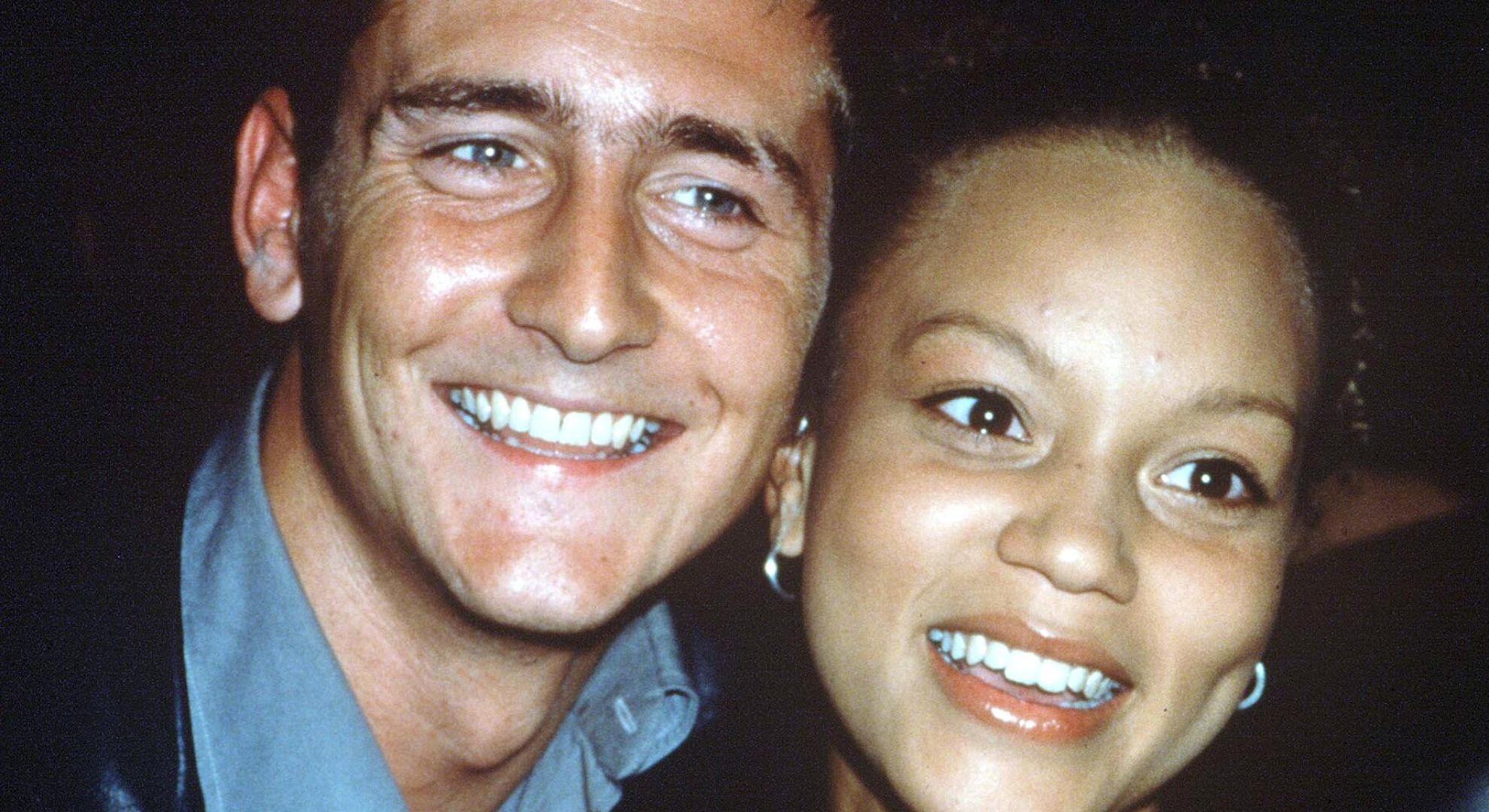 Will mellor and Angela Griffin smiling