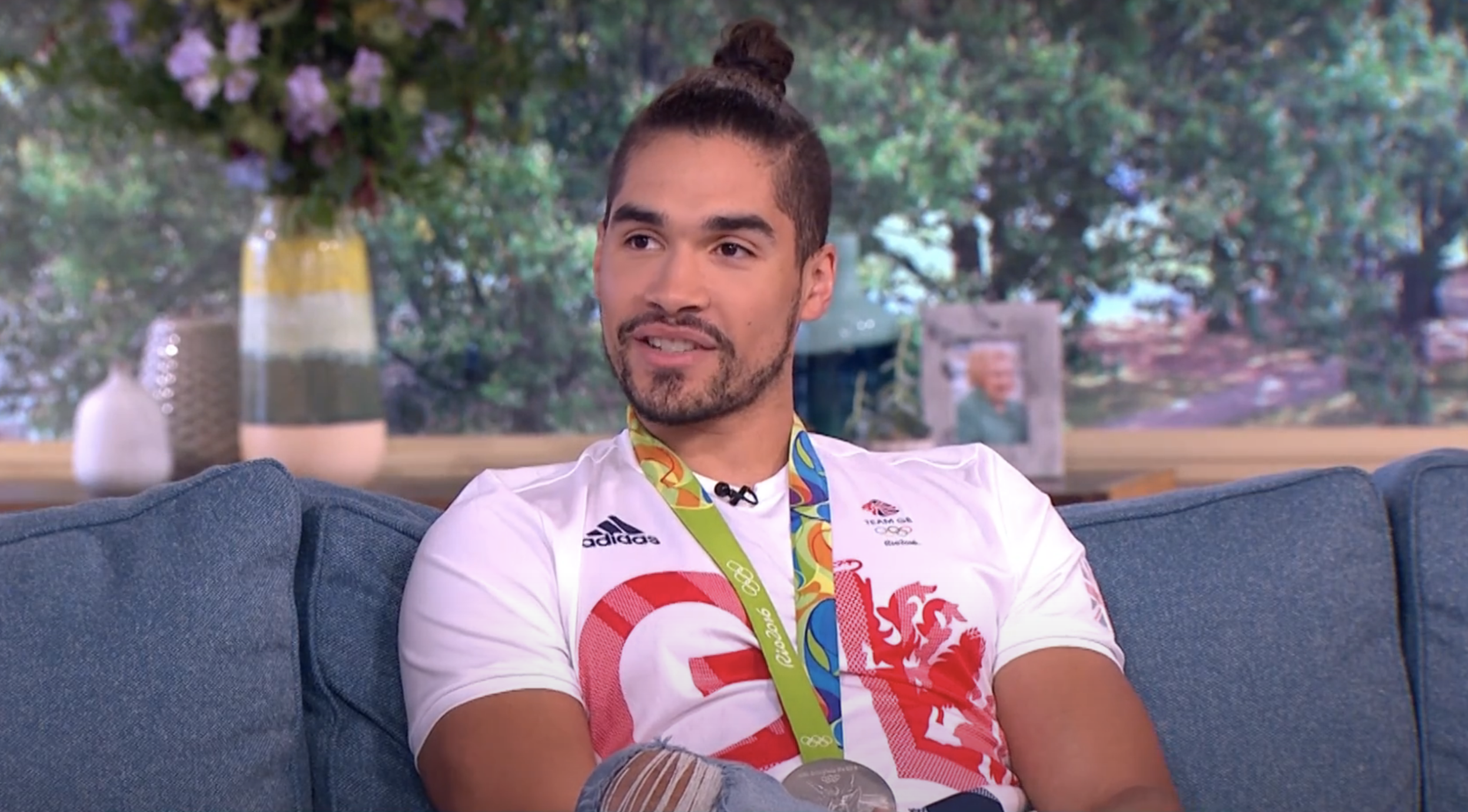 Louis Smith interviewed on This Morning, wearing his Olympic silver medal
