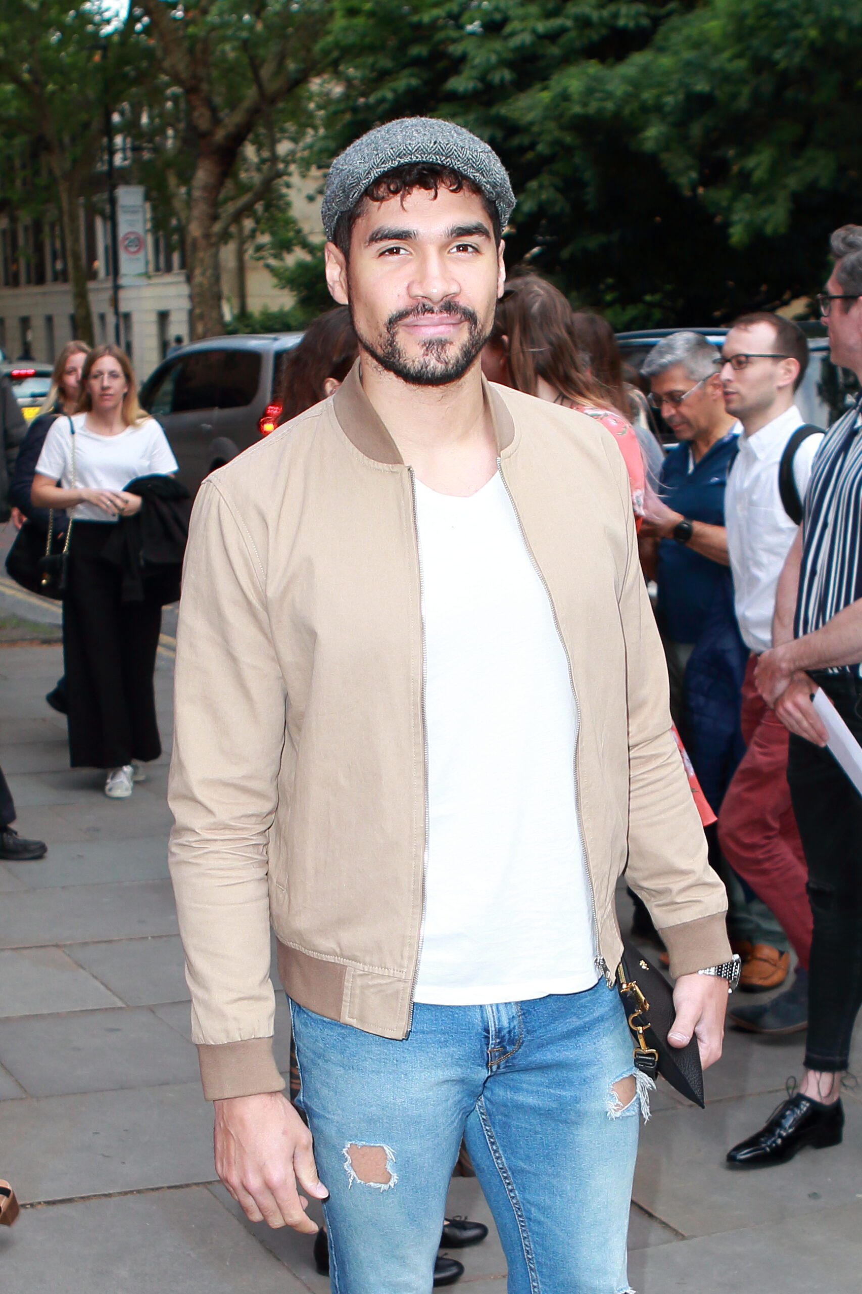 Louis Smith smiling at A Dancers Dream opening night