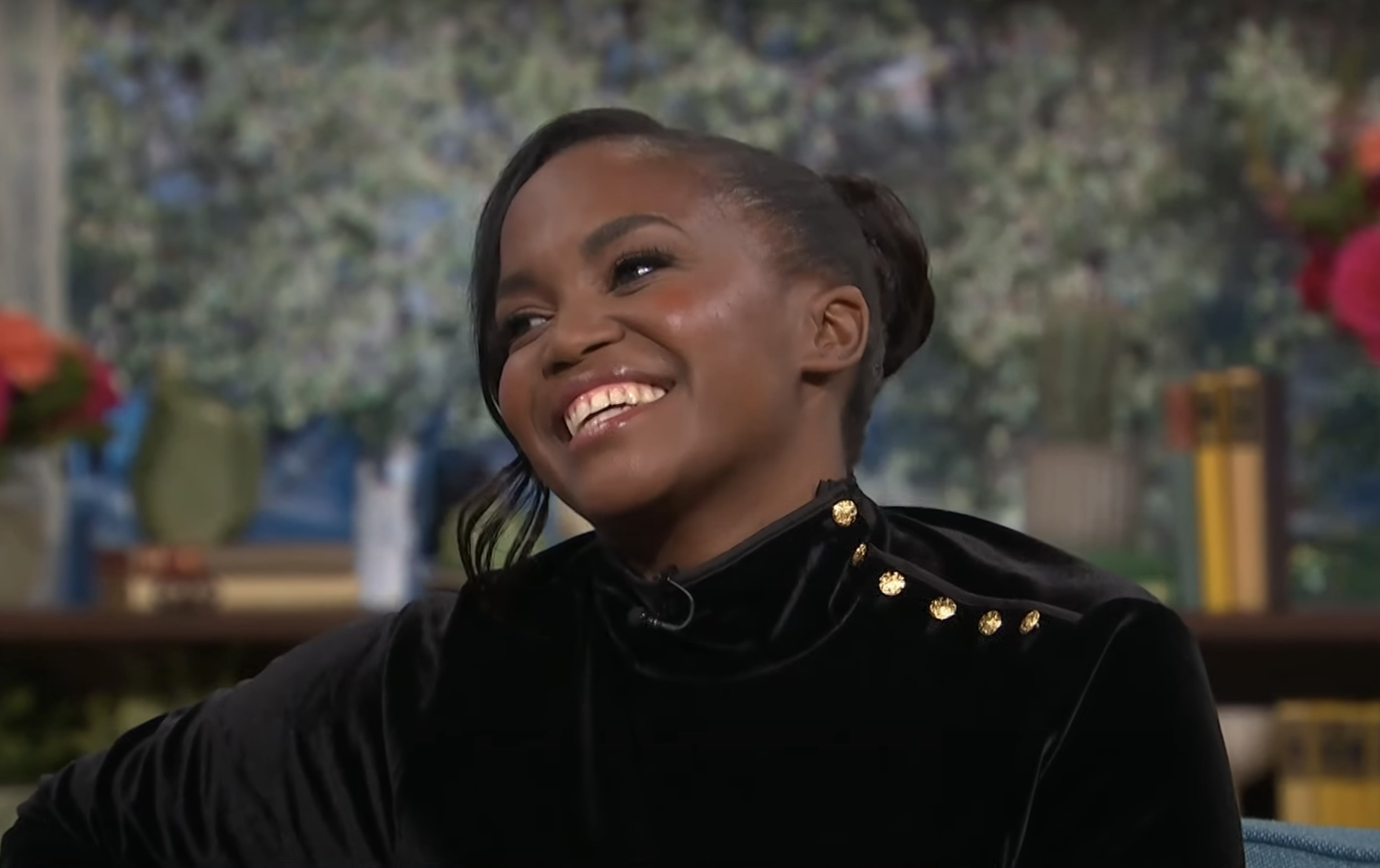 Oti Mabuse smiling on This Morning