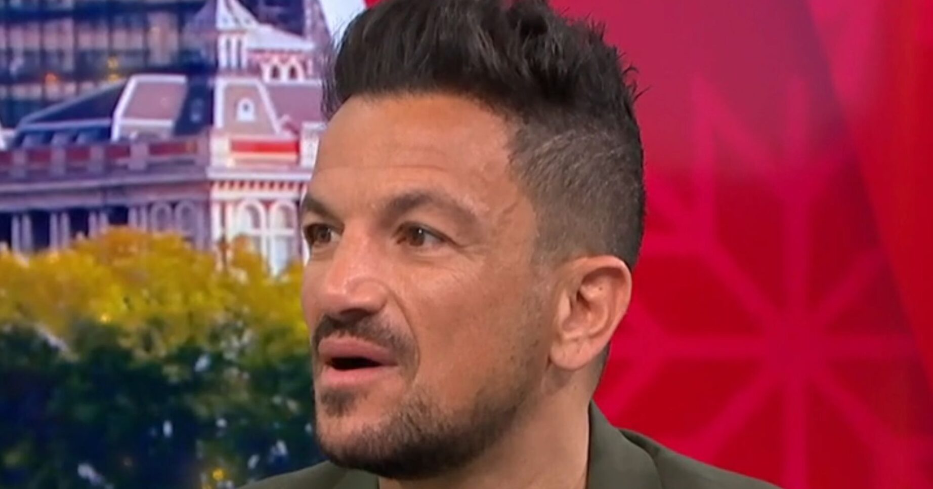 Peter Andre talking on Good Morning Britain