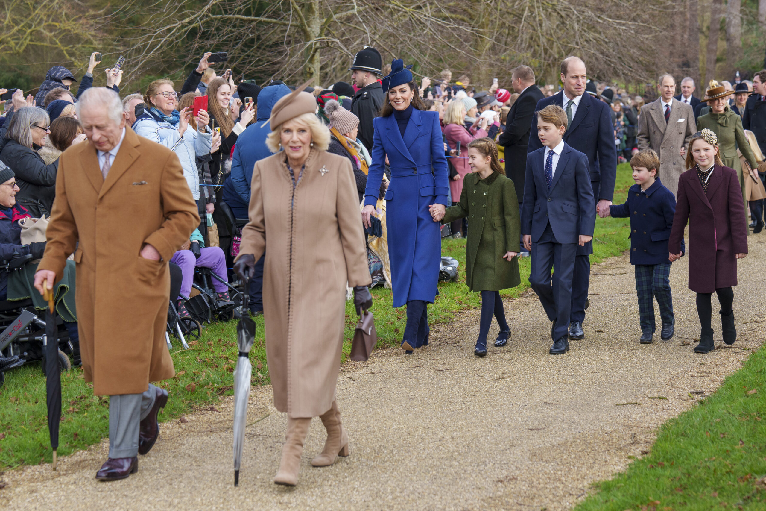 The royal family on walkabout on Christmas Day